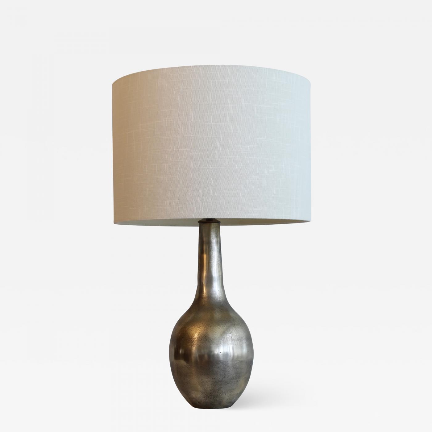 Beautiful Hand Forged Nickel Table Lamp