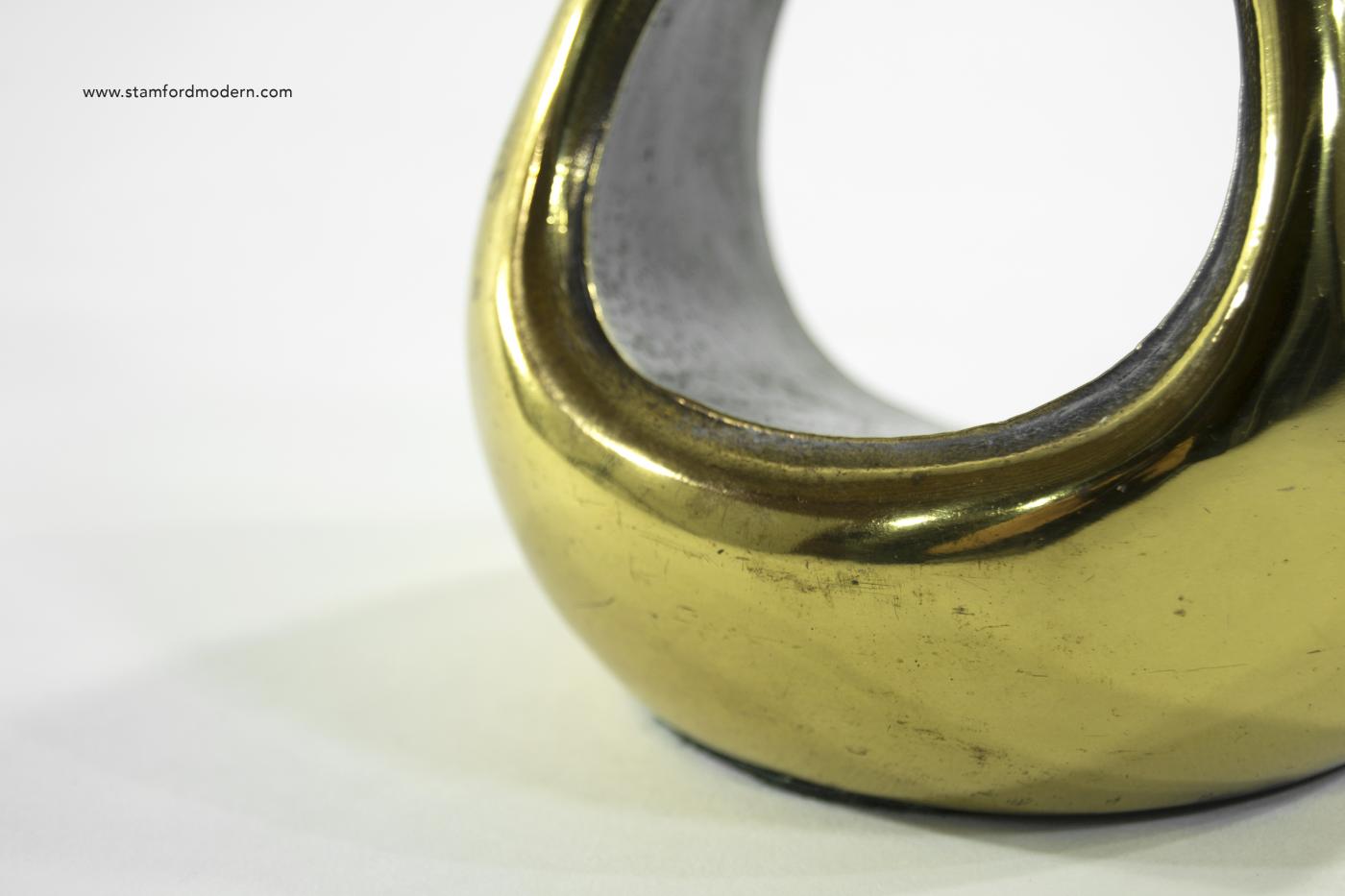 Ben Seibel Pair of Brass Stirrup Bookends by Ben Seibel for Jenfred Ware