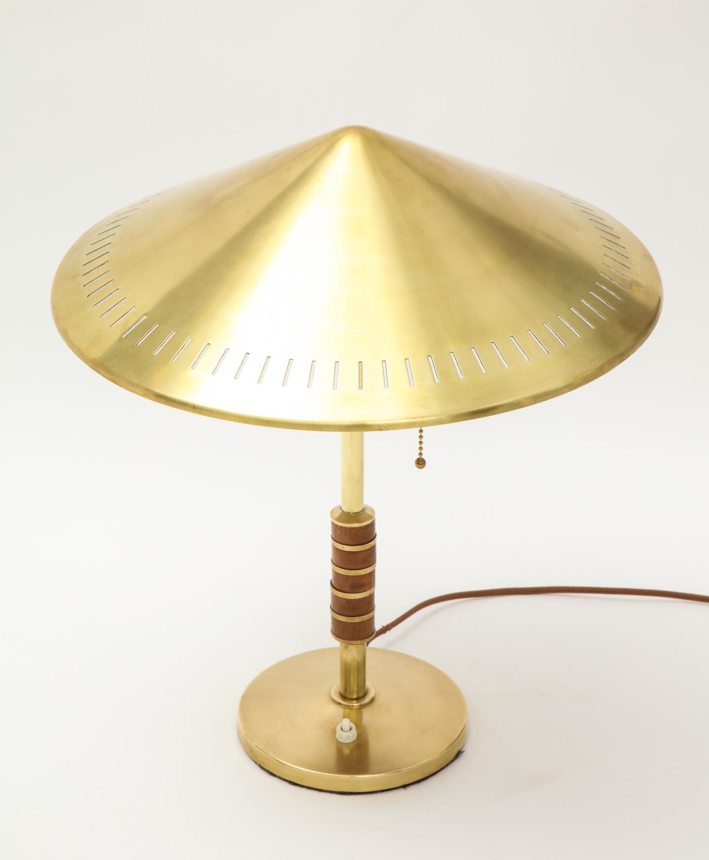 Bent Karlby - Bent Karlby Brass Table Lamp for Lyfa, Circa 1956