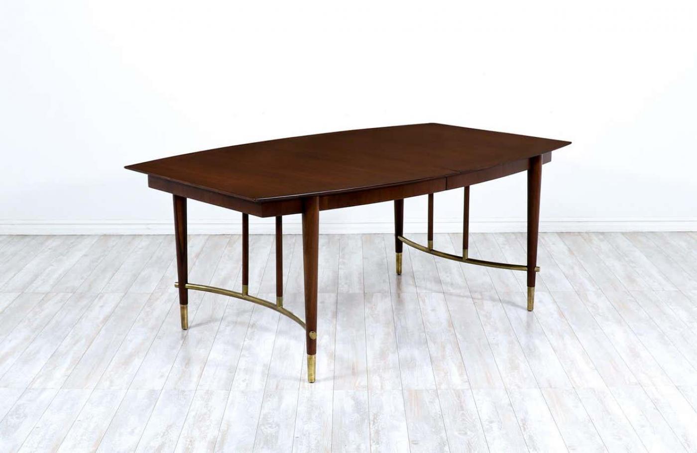 Bert England - Bert England Expanding Dining Table with Brass Accents ...