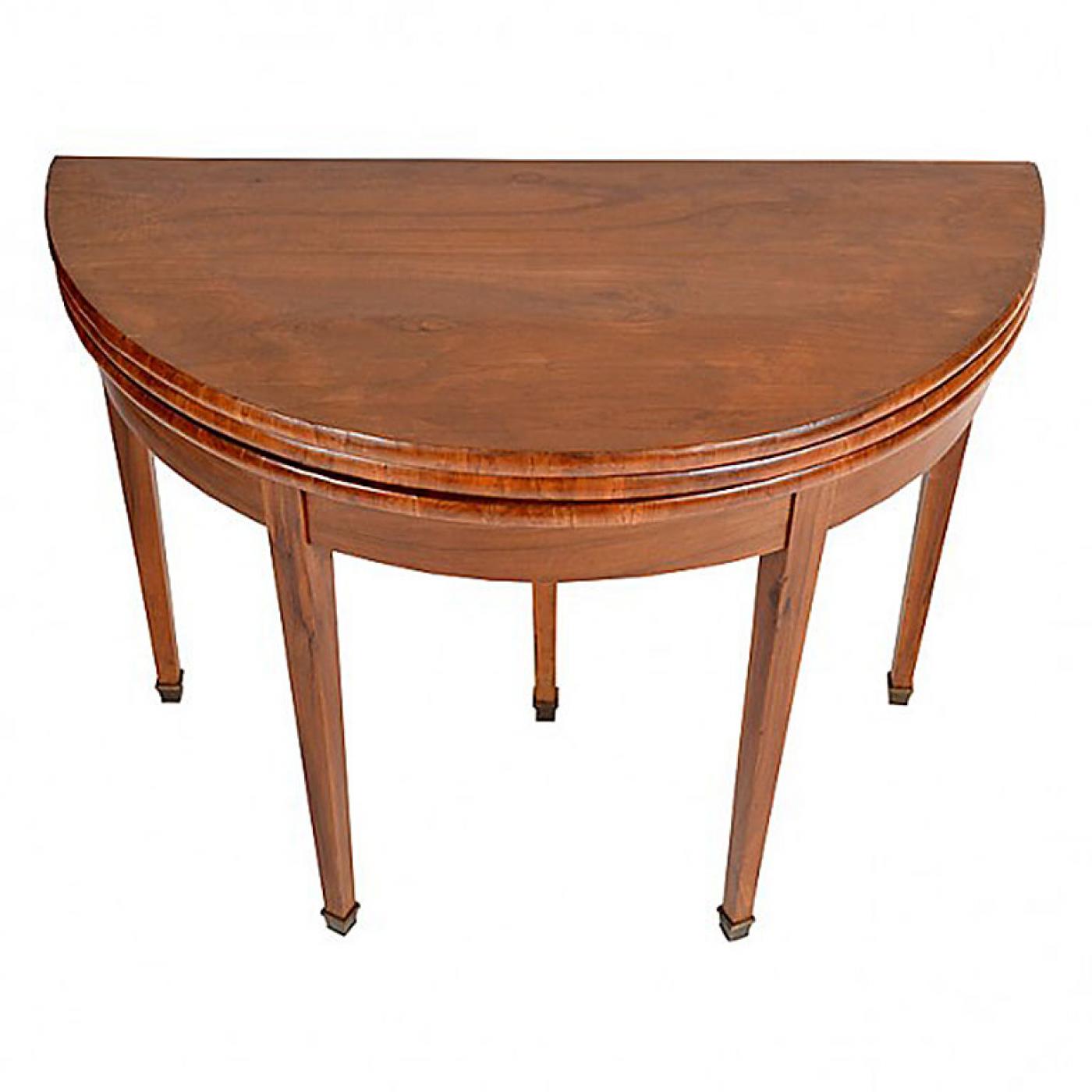 Biedermeier Cherry Triple Top Console Card Table