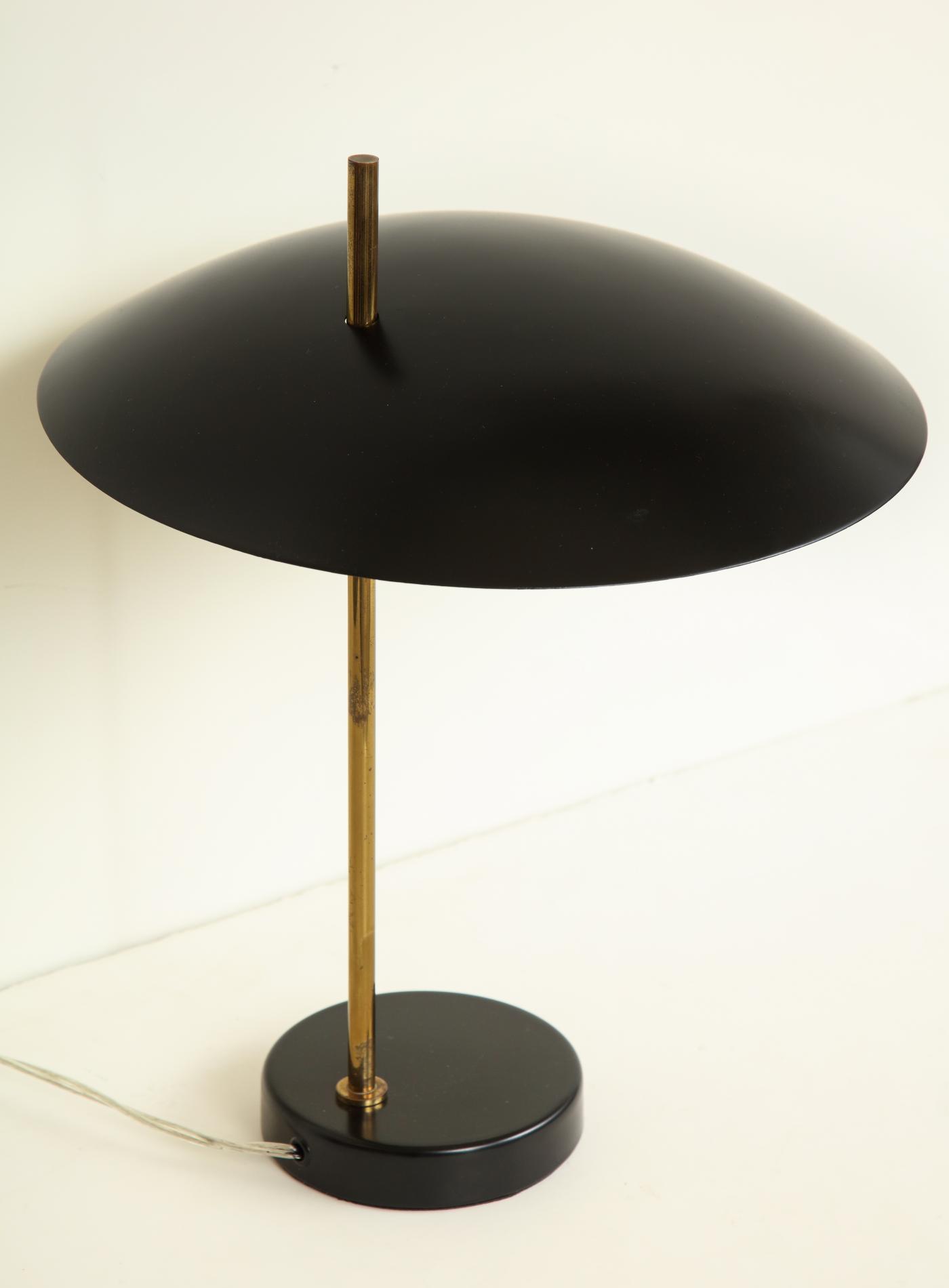 Black Metal Table Lamp by Pierre Disderot