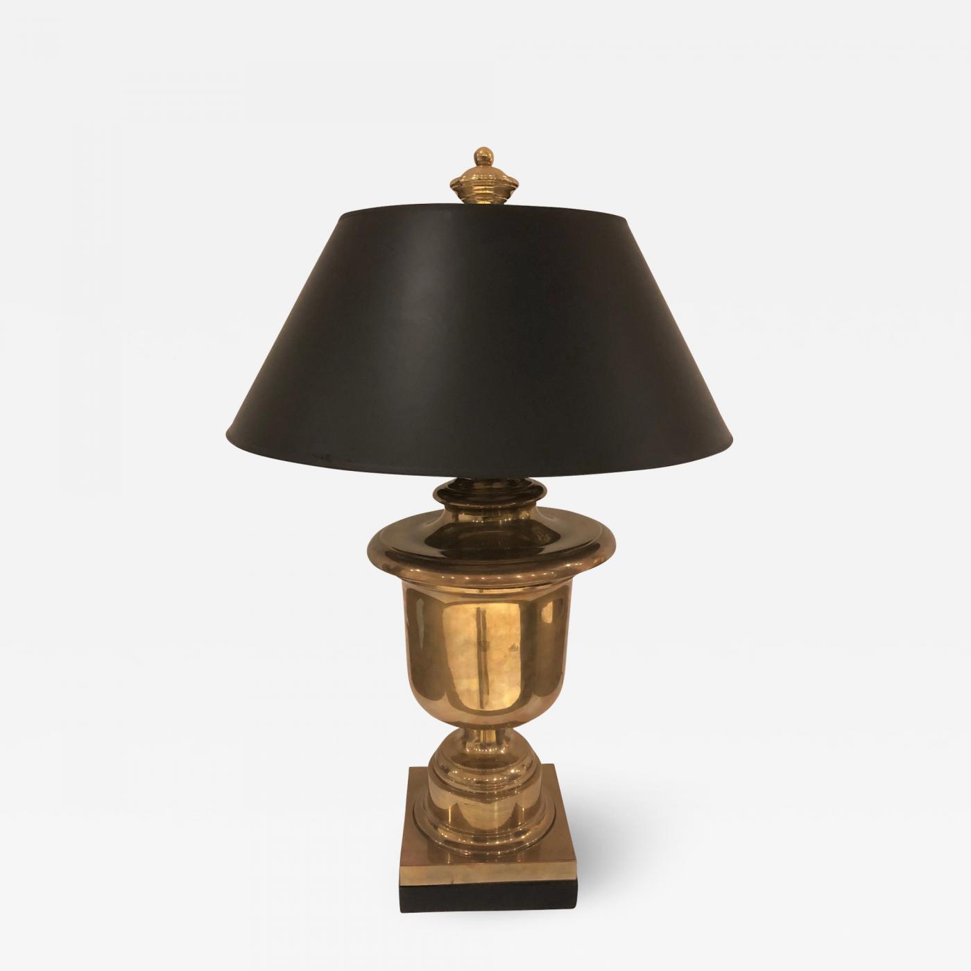 Brass Urn Lamp with Shade
