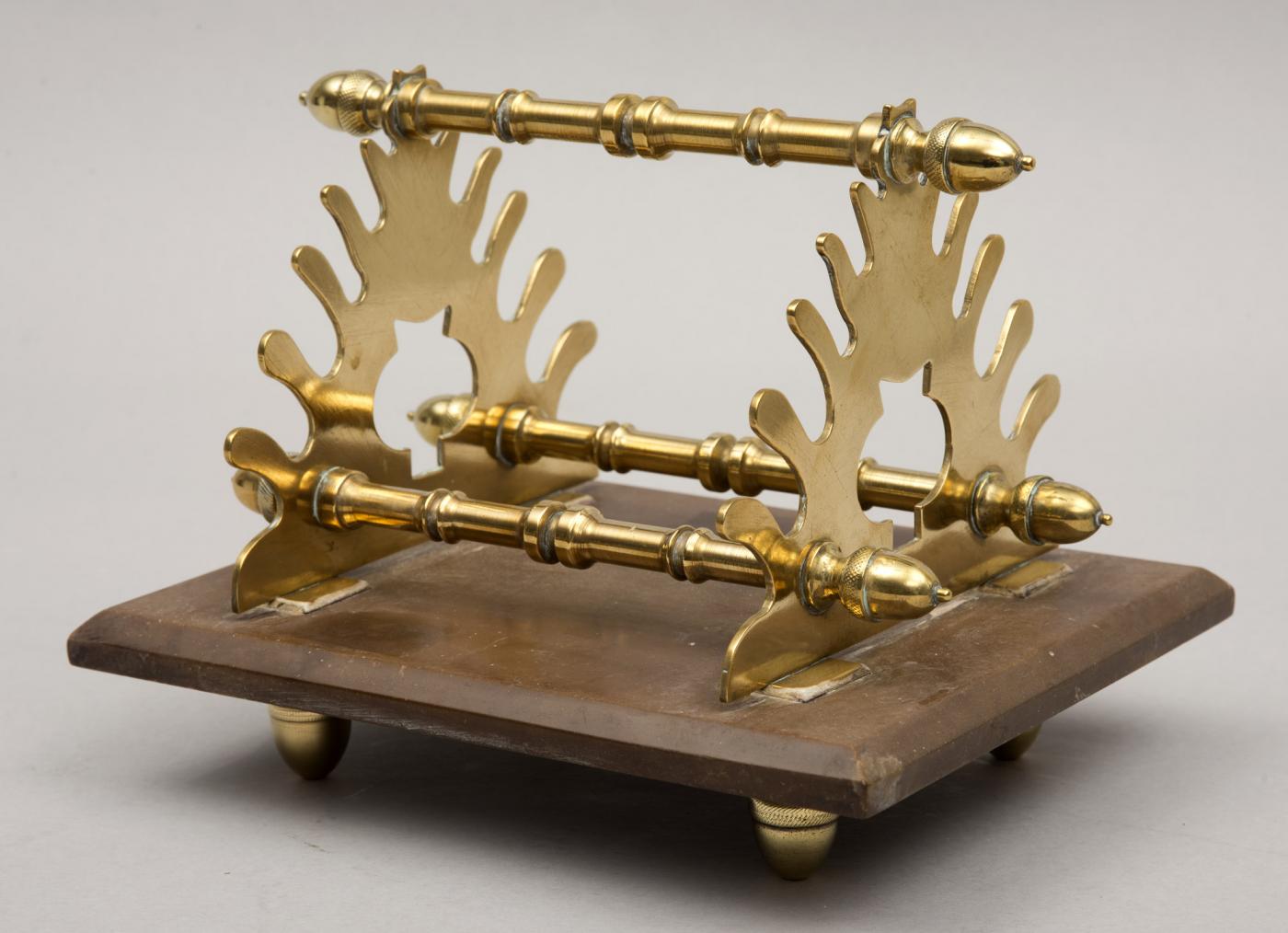 Brass and Gutta Percha Pen Holder, Circa 1870