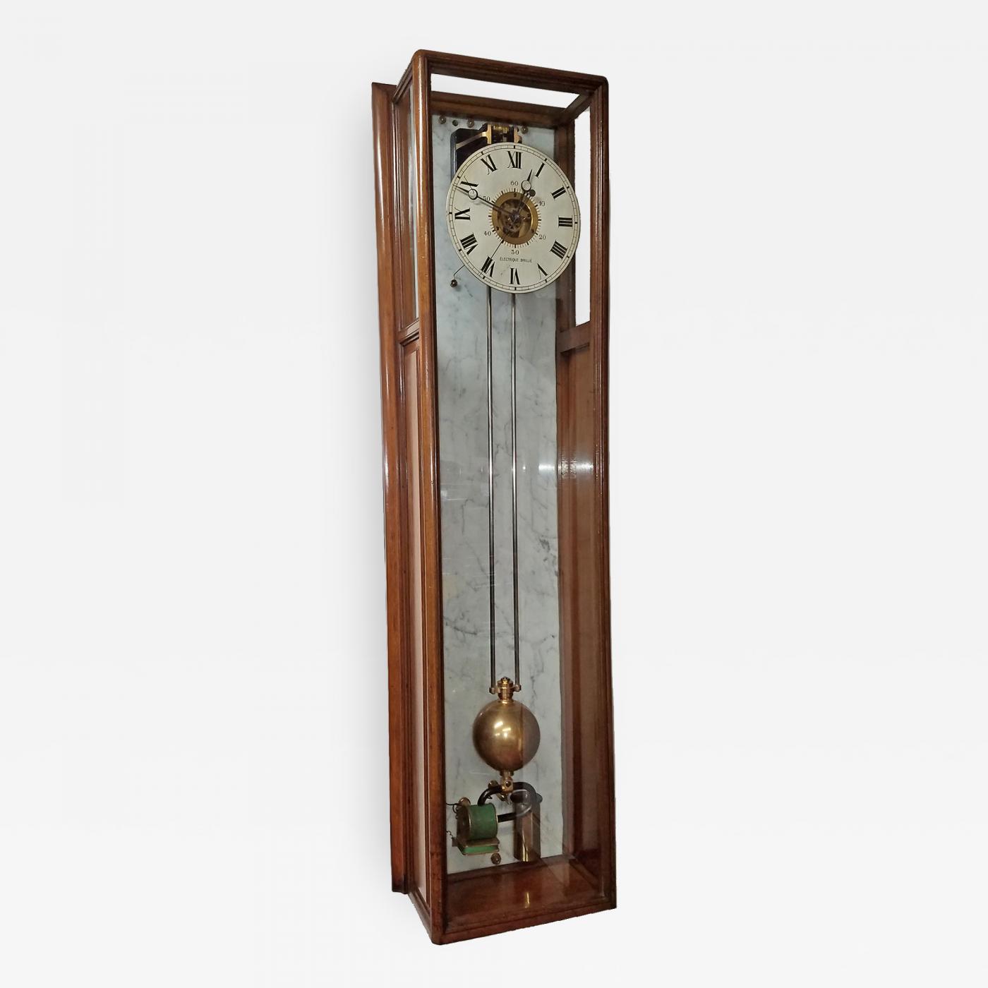 C 1920 French Electro Mechanical Meter BrilliƩ Wall Clock