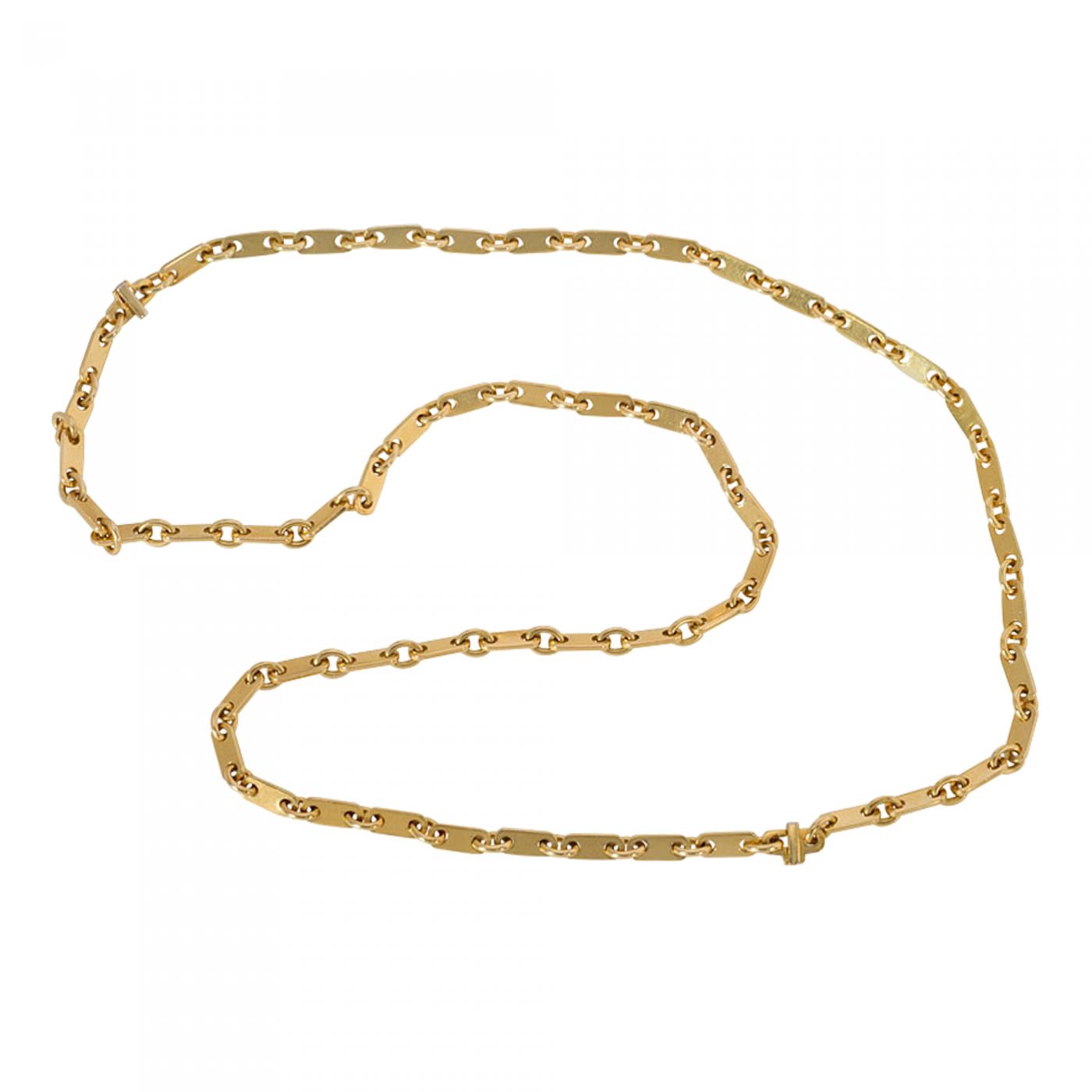 Cartier 1970s Gold Tablet Link Chain 