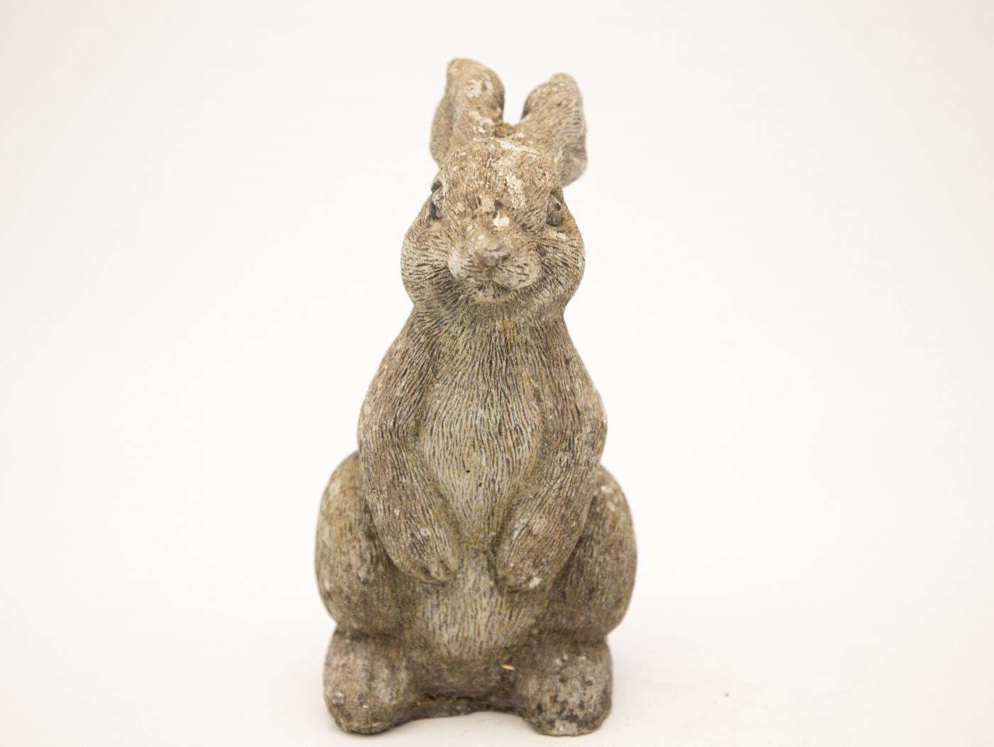 Cast Stone Seated Rabbit