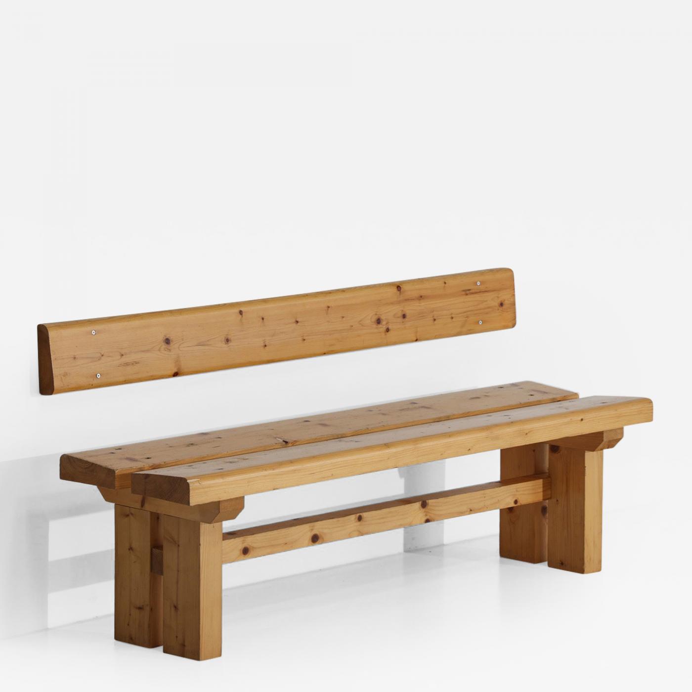 Charlotte Perriand, les Arcs 1600, bench in fir tree, re…