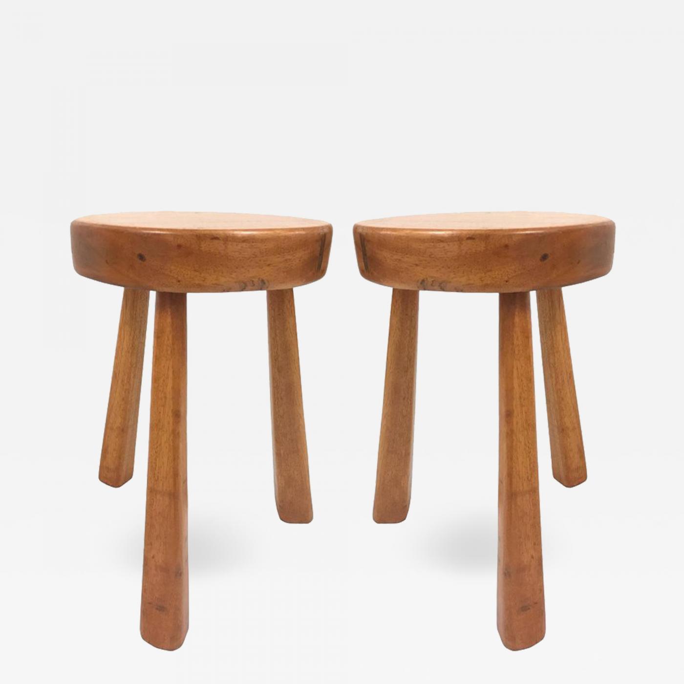 Charlotte Perriand - Pair of Charlotte Perriand Stools for Les Arcs