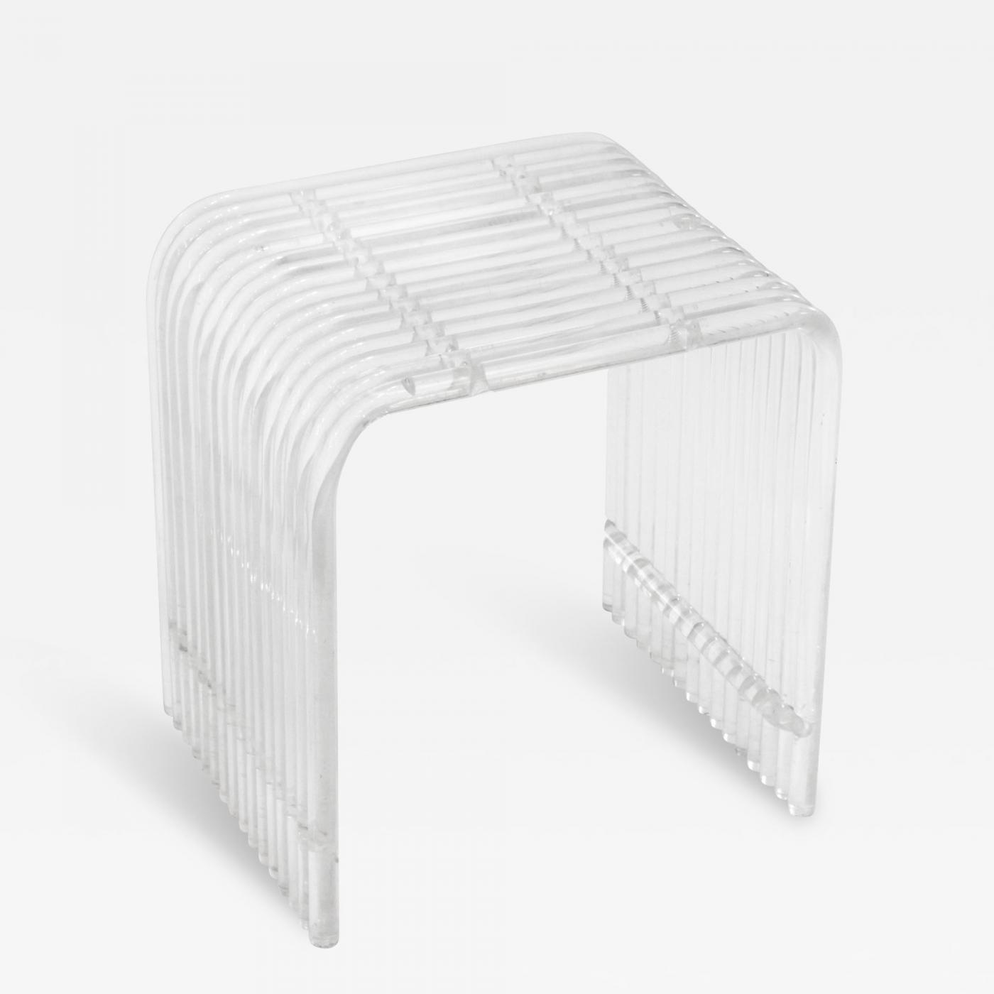 Chic Lucite Waterfall Side Table