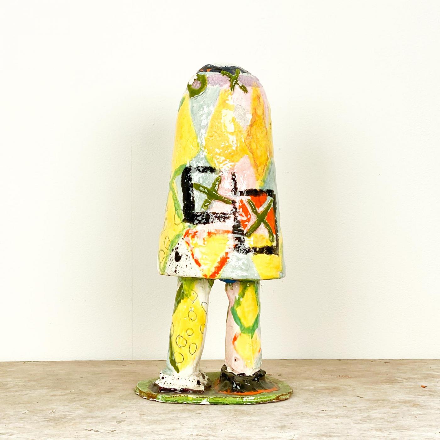 Circa 1990 Pop Art Ceramic Figure, America