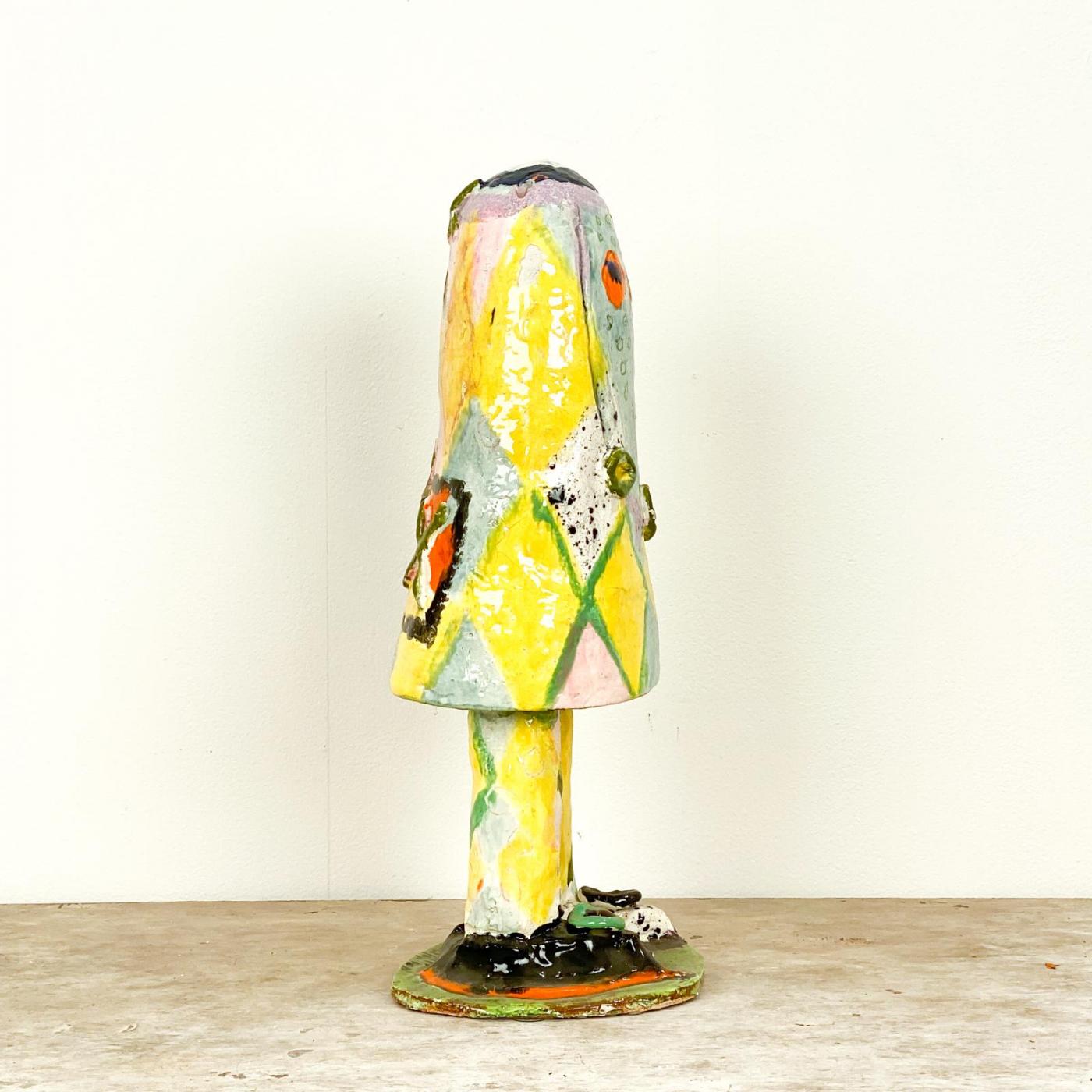 Circa 1990 Pop Art Ceramic Figure, America