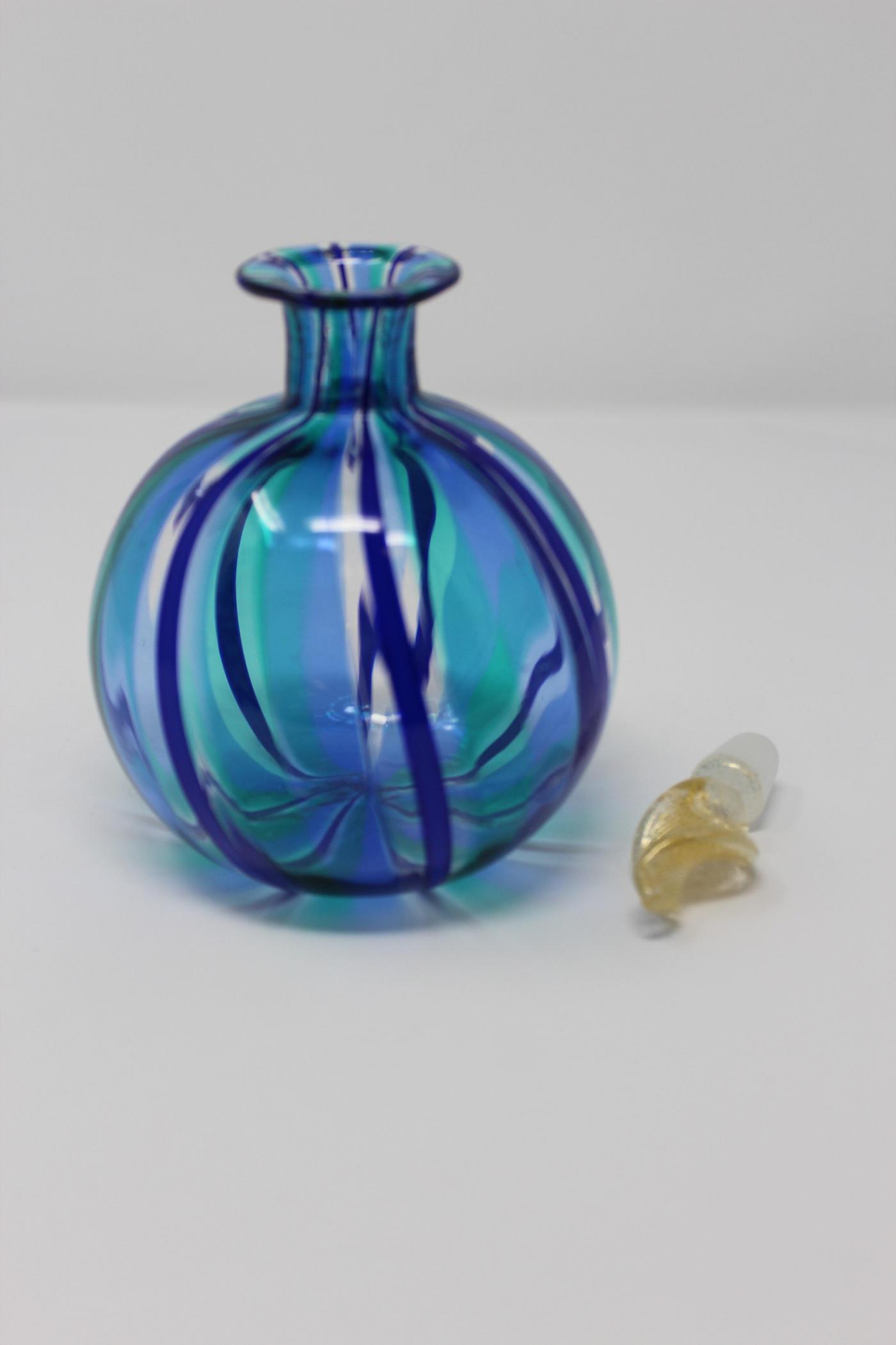 Murano Glass Contemporary Murano Glass Vase With Stopper