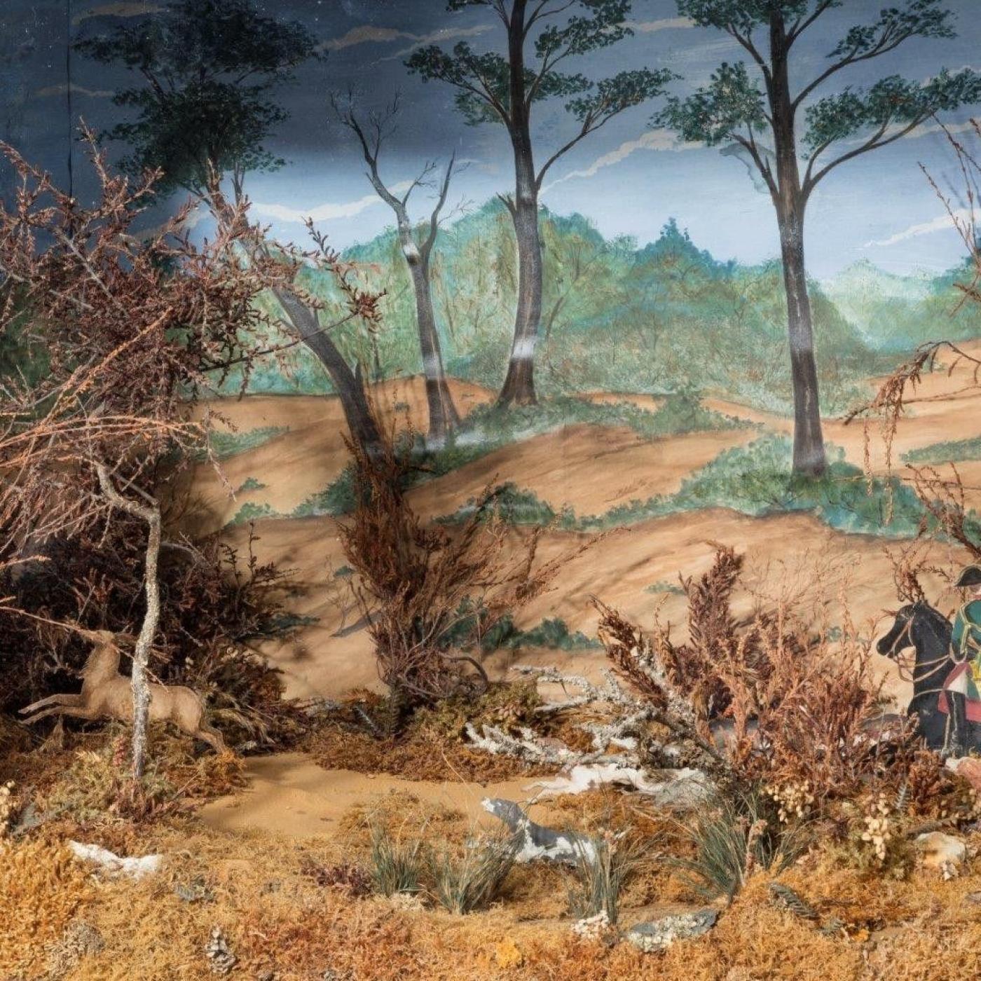 Continental three dimensional cut paper diorama