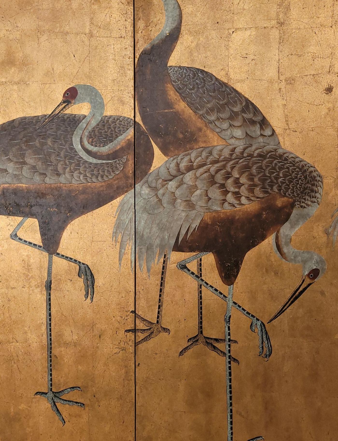 Crane Screen, Japan circa 19th century