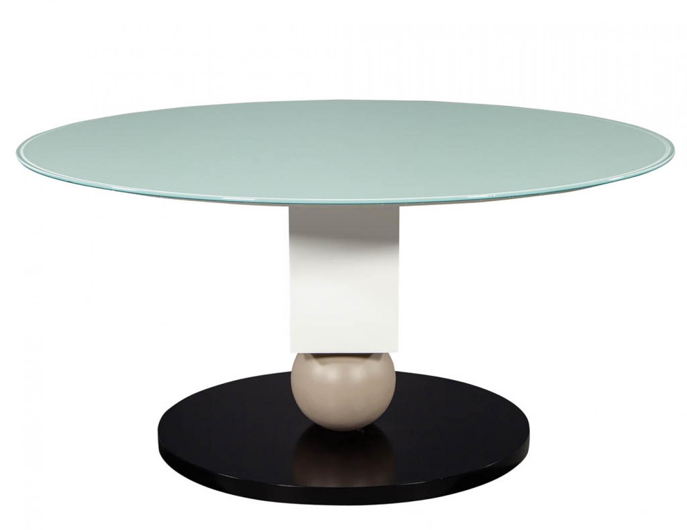 Custom Glass Top Modern Dining Table