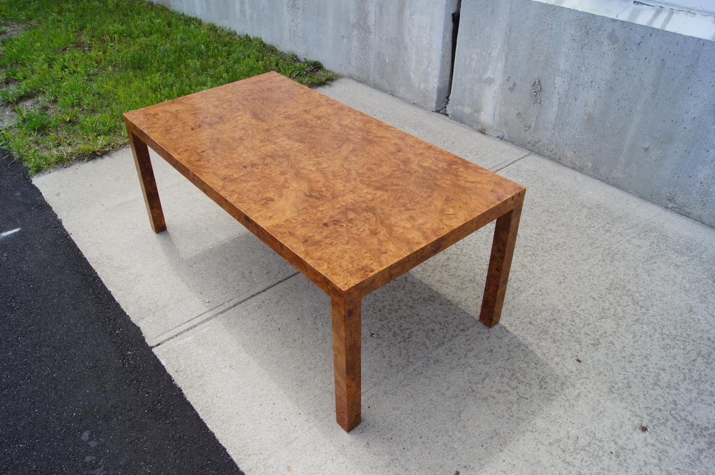 Custom Parsons Coffee Table in Walnut Burlwood