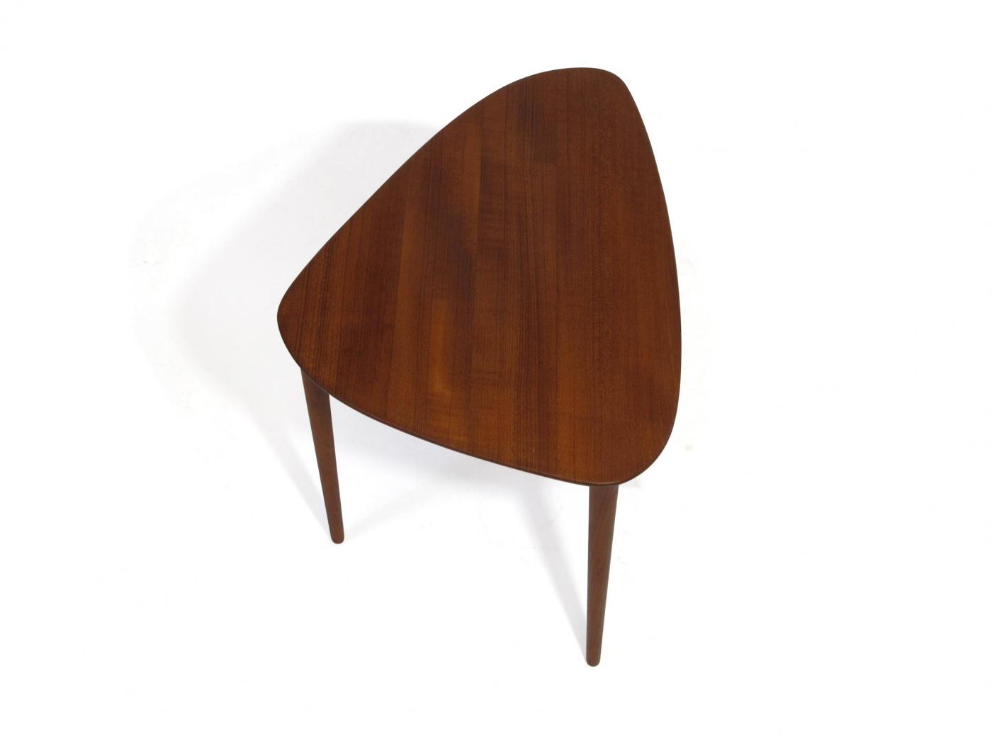 Danish Midcentury Triangle Side Table of Teak