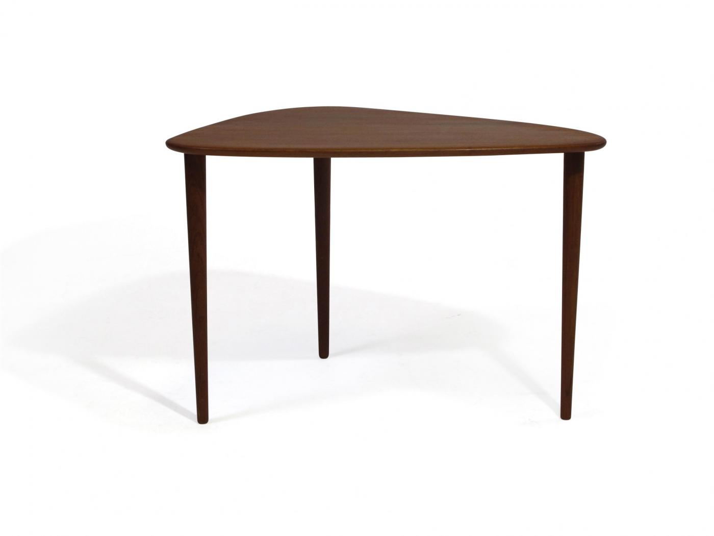 Danish Midcentury Triangle Side Table of Teak