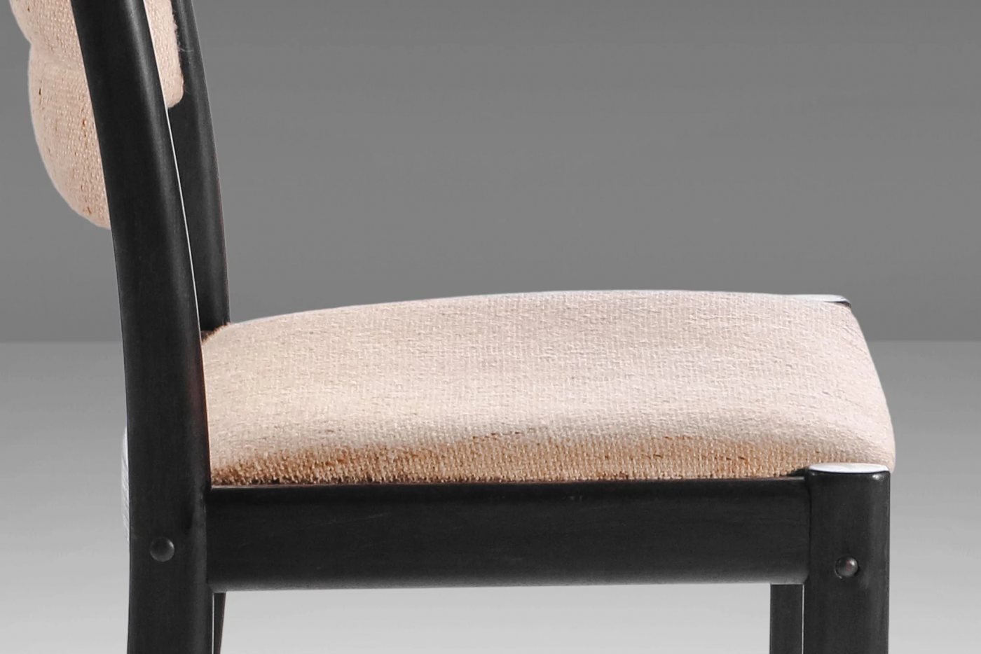 Danish Modern Dining Chair / Desk Chair in Afromosia and Original Knit