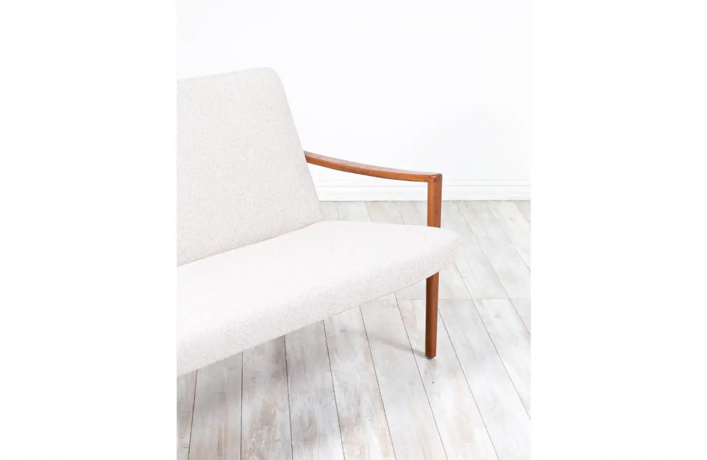 Danish Modern Sculpted Teak Sofa