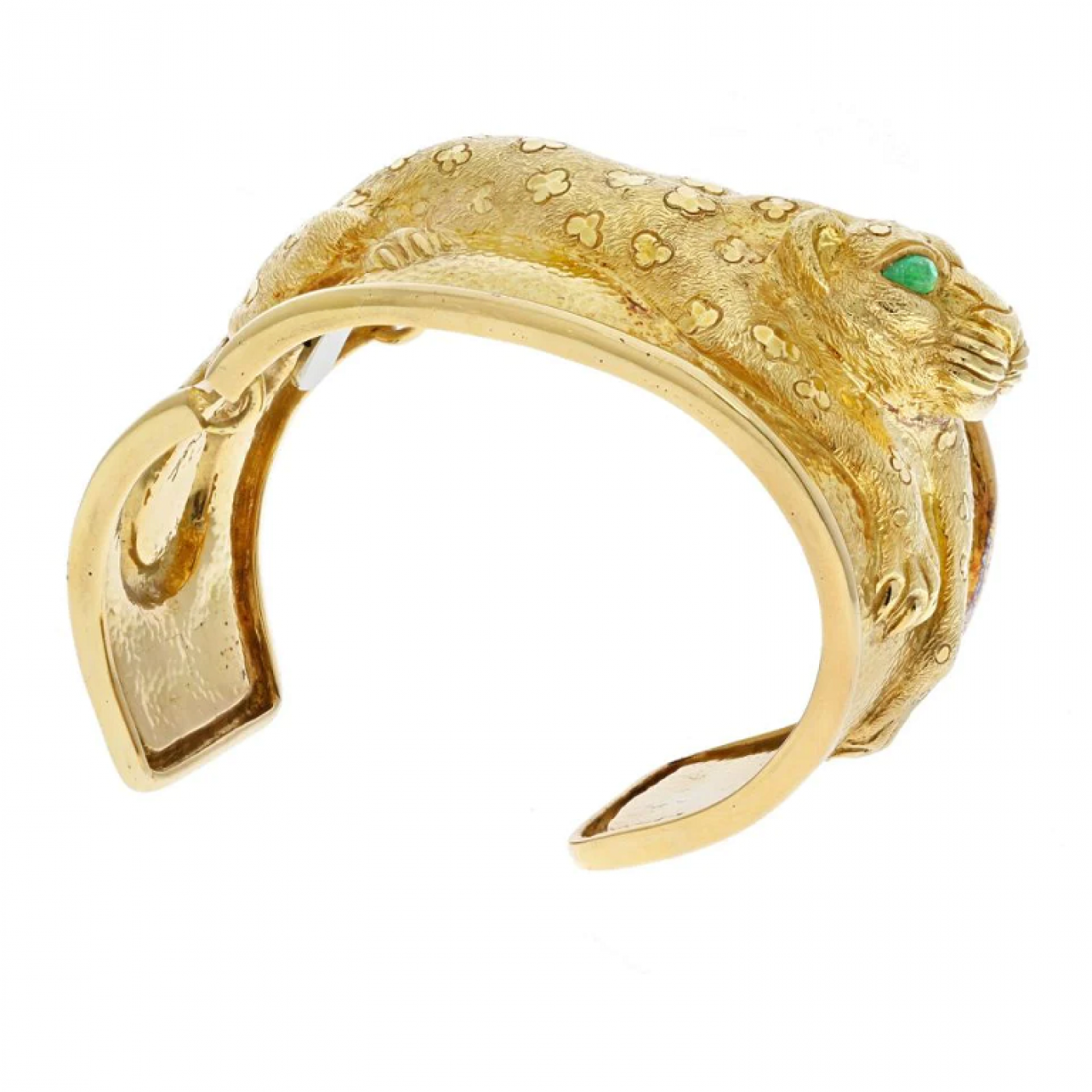 David Webb - DAVID WEBB PLATINUM & 18K YELLOW GOLD REPOUSSE LEOPARD ...