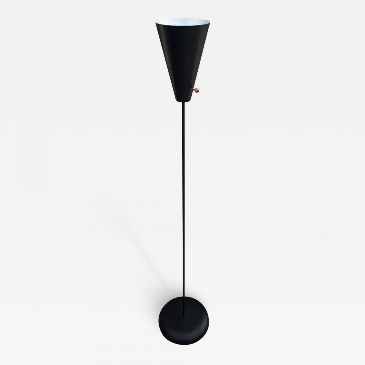 Mid century black sales floor lamp