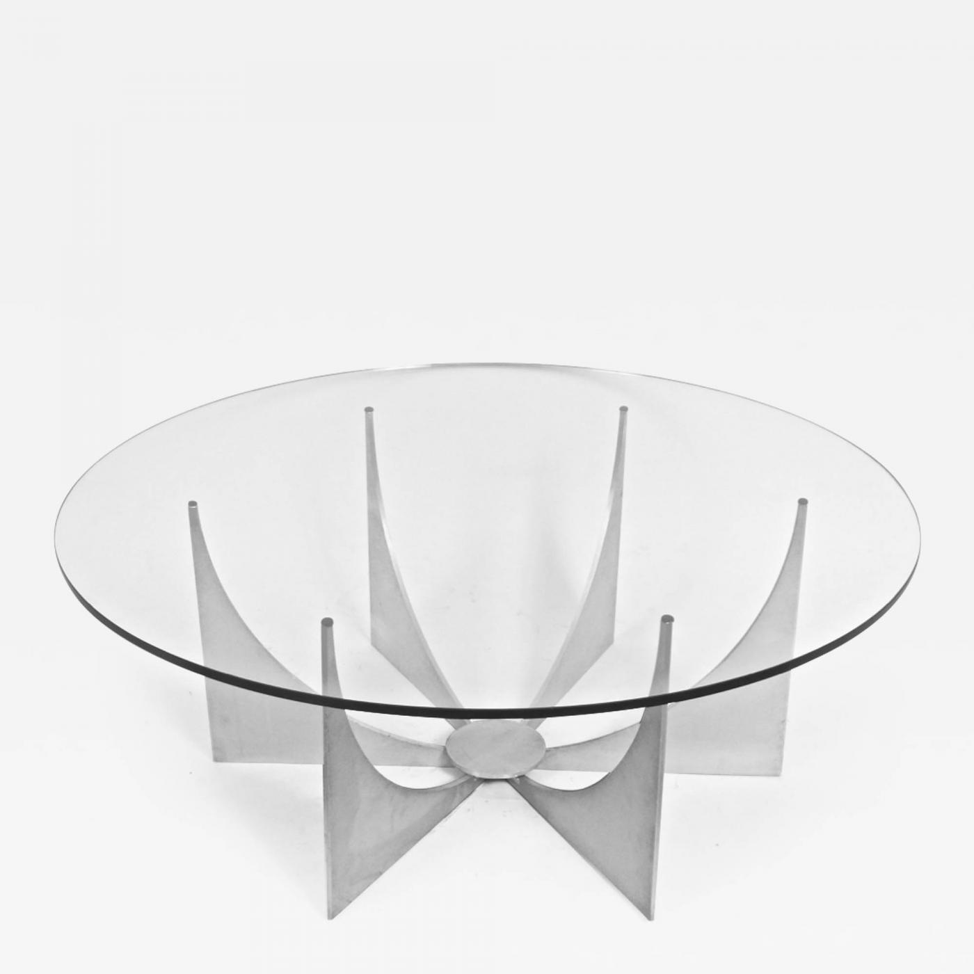 aluminum glass coffee table