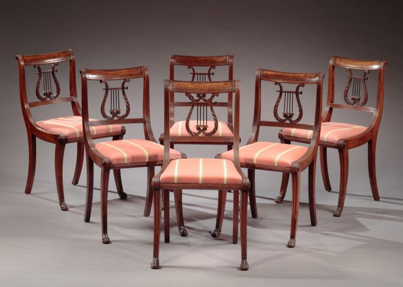 Duncan Phyfe Lyre Back Dining Room Chairs