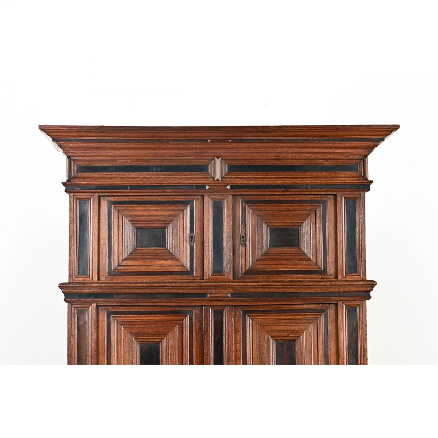 Dutch 18th Century Oak & Ebonized Armoire