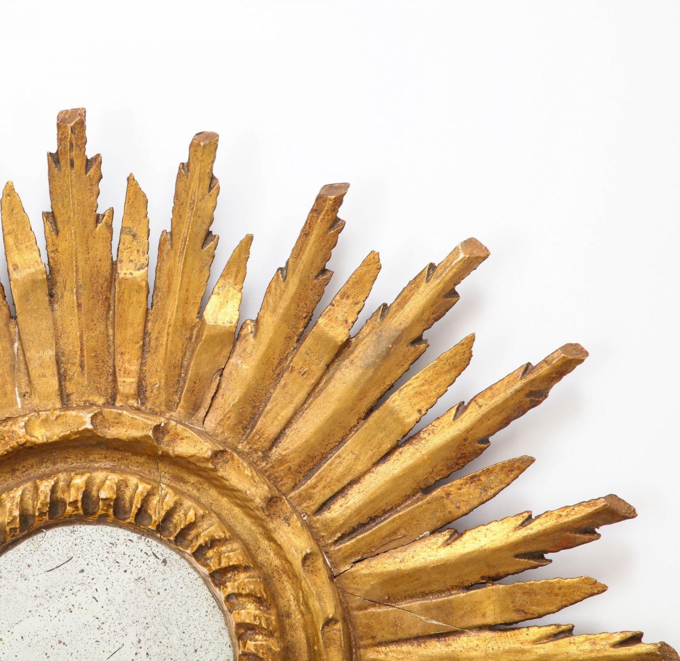 Early 20th Century French Sunburst MIrror