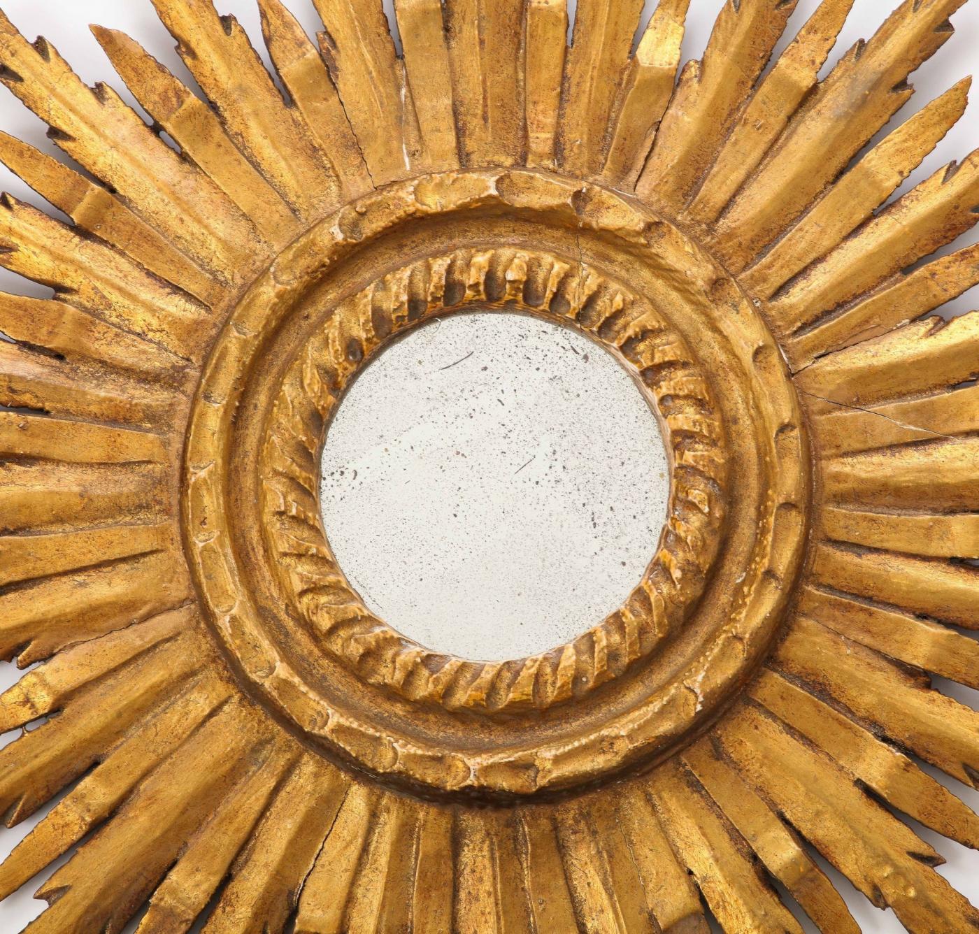 Early 20th Century French Sunburst MIrror
