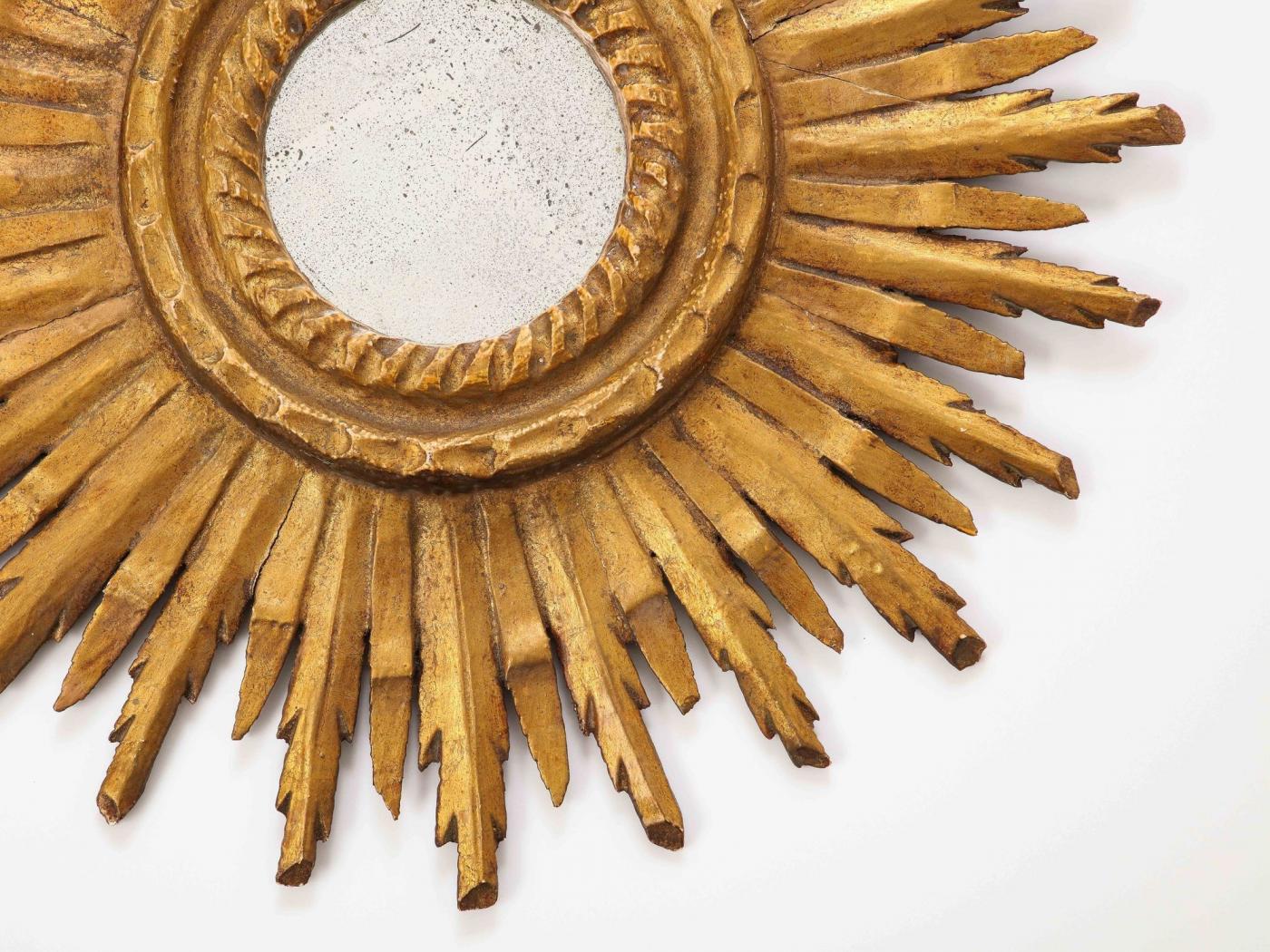 Early 20th Century French Sunburst MIrror