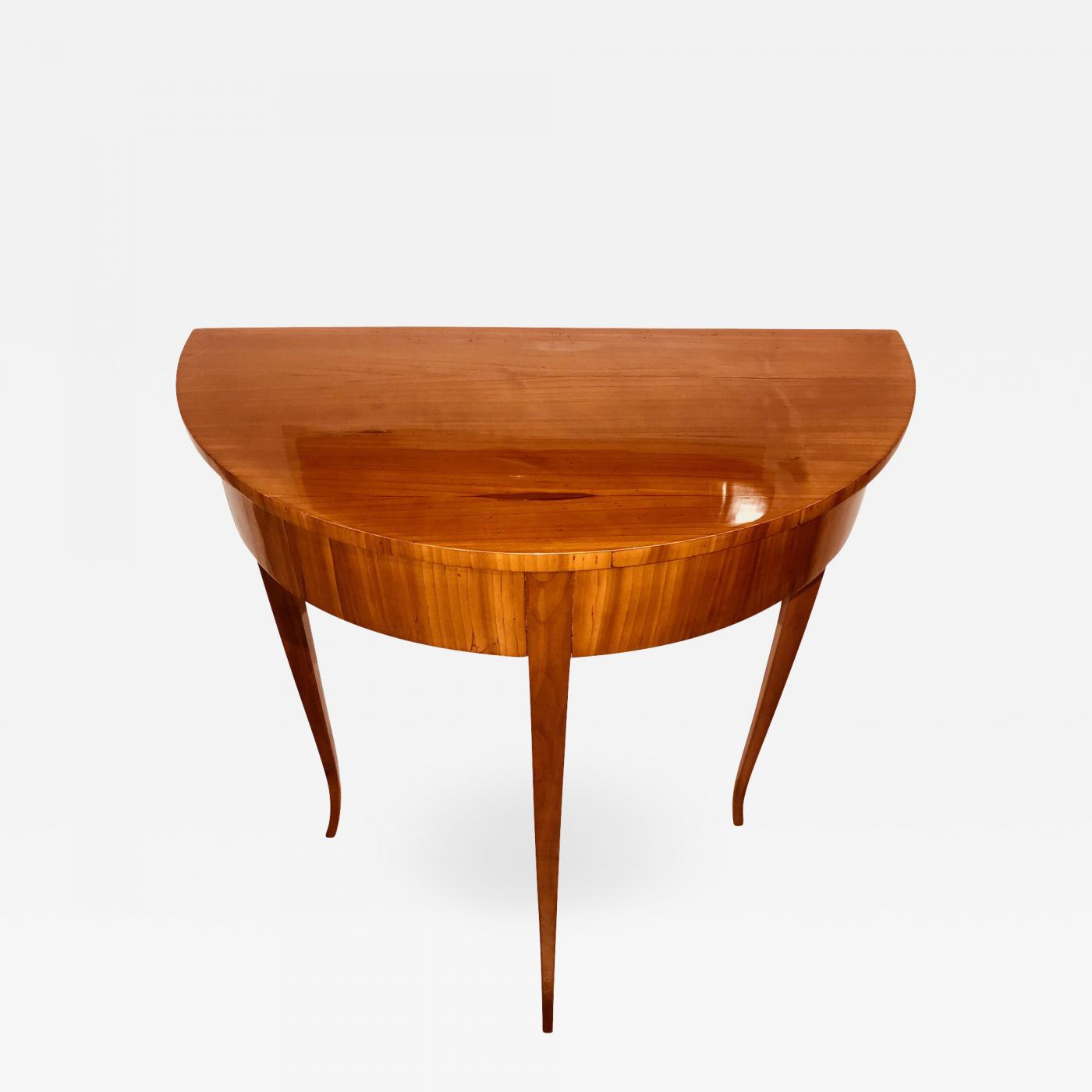 Early Biedermeier Demilune Table Ca 1820