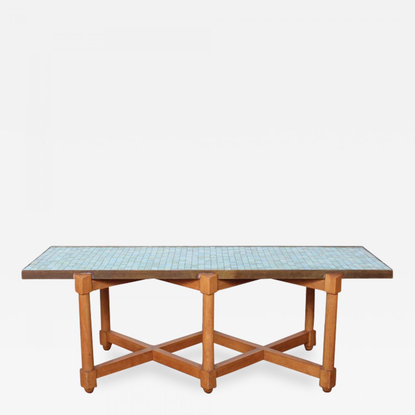 Edward Wormley Dunbar Tile Top Table By Edward Wormley