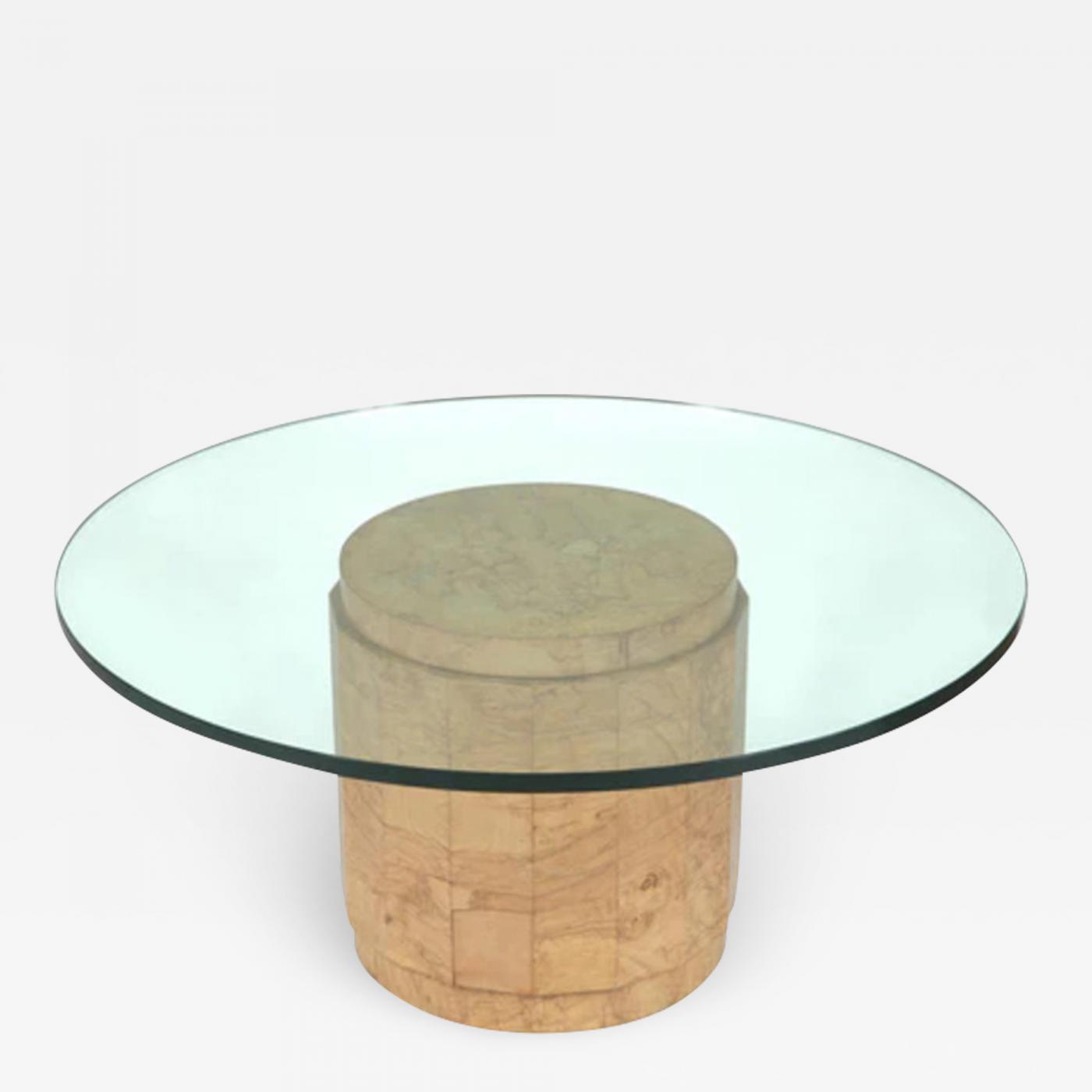 Burl Olive Wood Glass Top Table by Edward Wormley for Dunbar # 6302G Burl Olive Wood Glass Top Table by Edward Wormley for Dunbar # 6302G