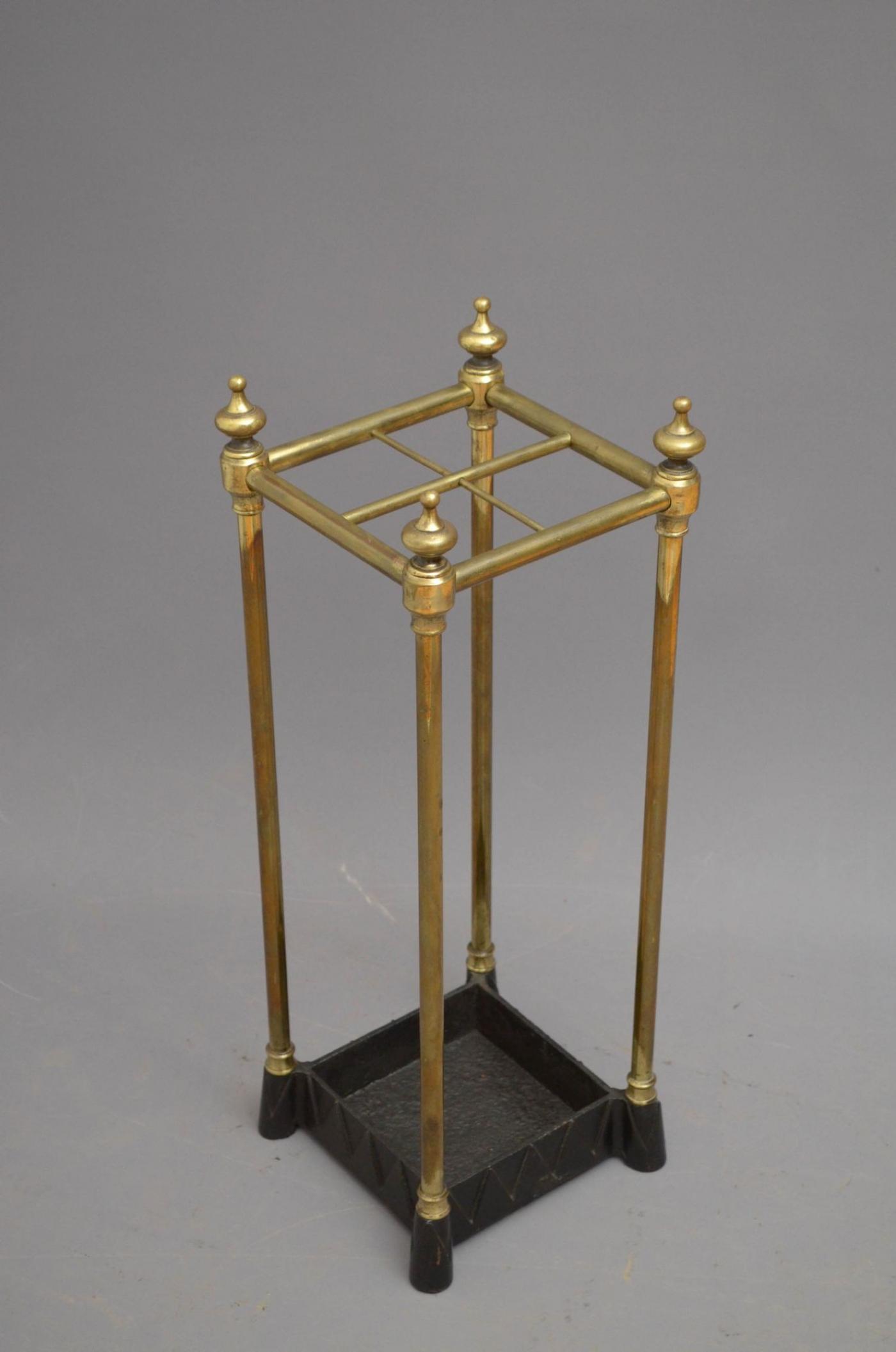 Edwardian Brass Umbrella Stand