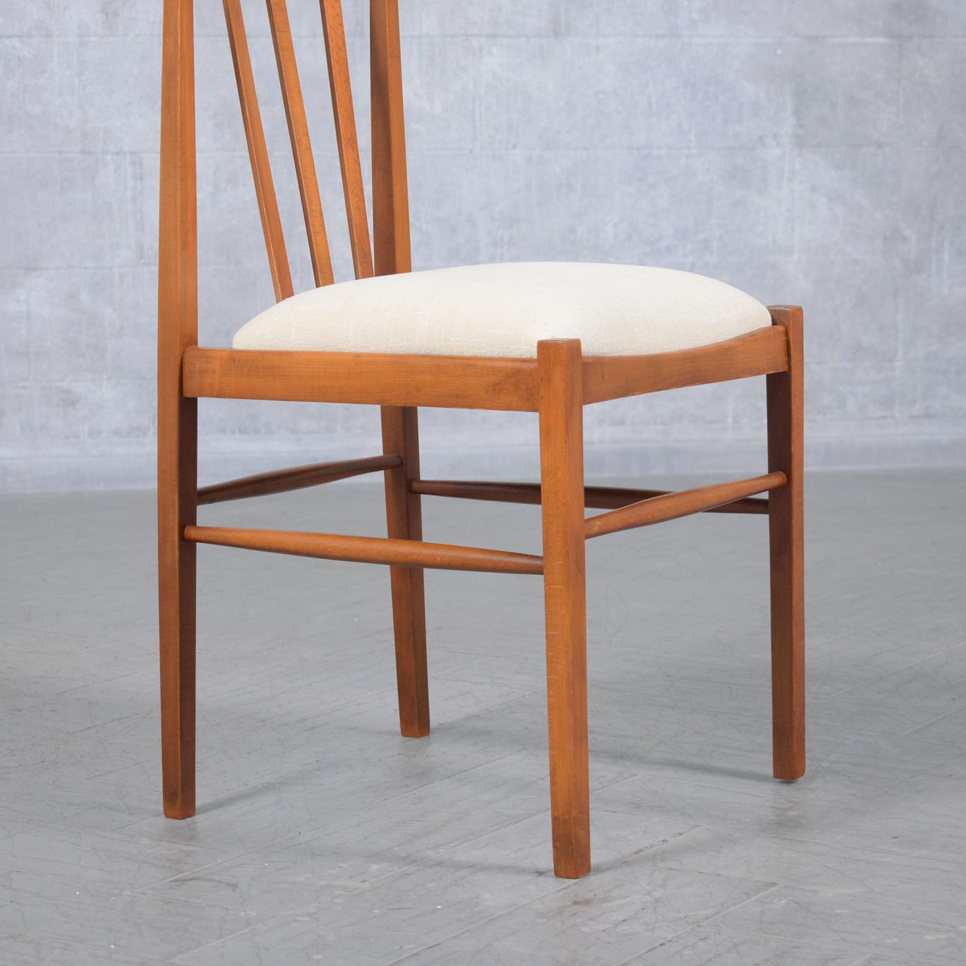 1960s Vintage Modern Dining Chairs Set of Eight - Expertly Restored