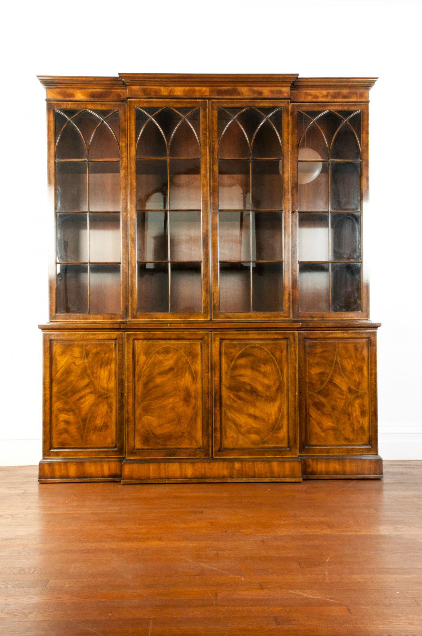 English Mahogany Wood Hutch / China