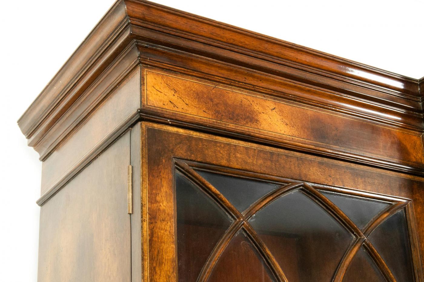 English Mahogany Wood Hutch / China