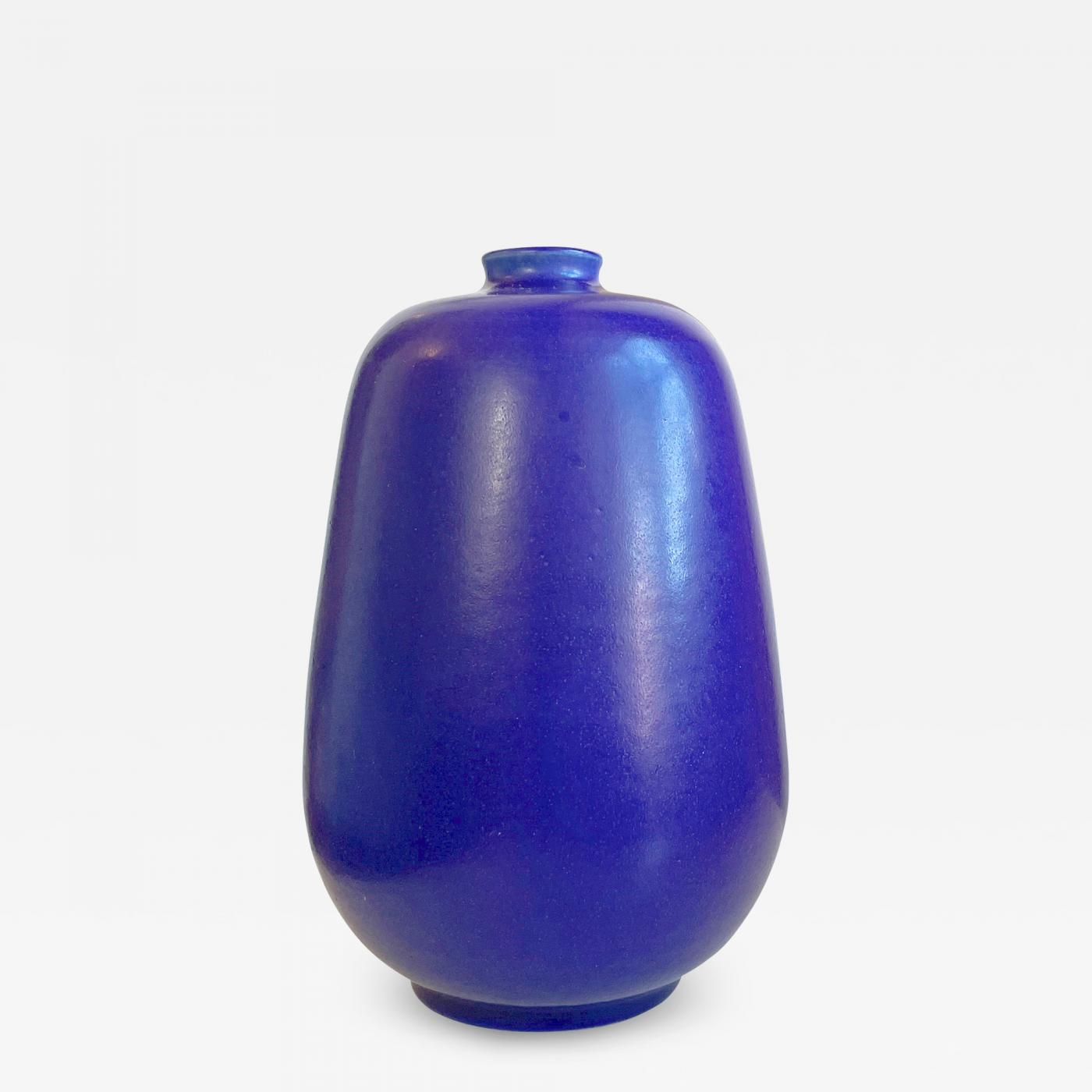 Erich Triller - Large Vase in Saturated Blue by