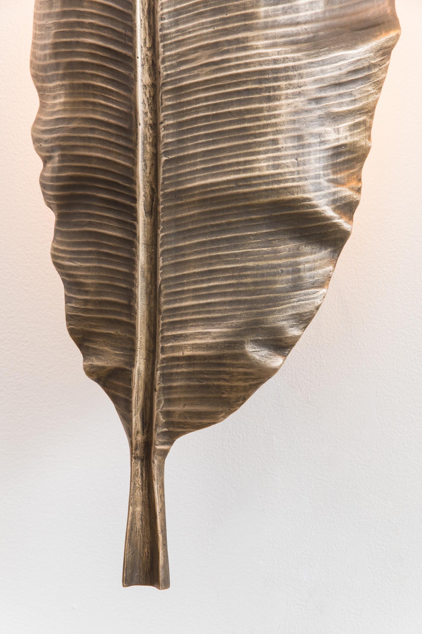 Erin Sullivan Flora Series, Bronze Banana Leaf Sconces, USA