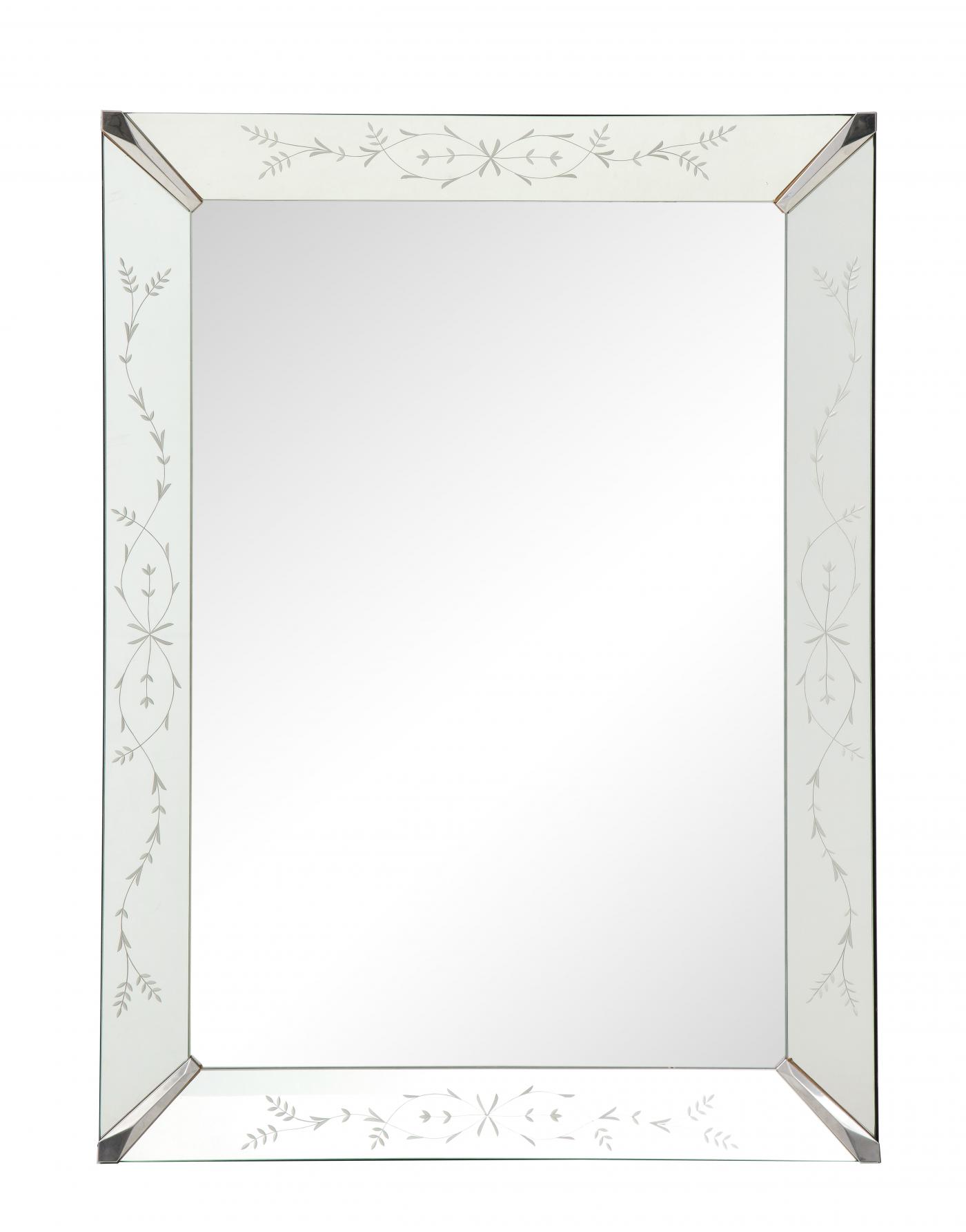 Etched wall mirror