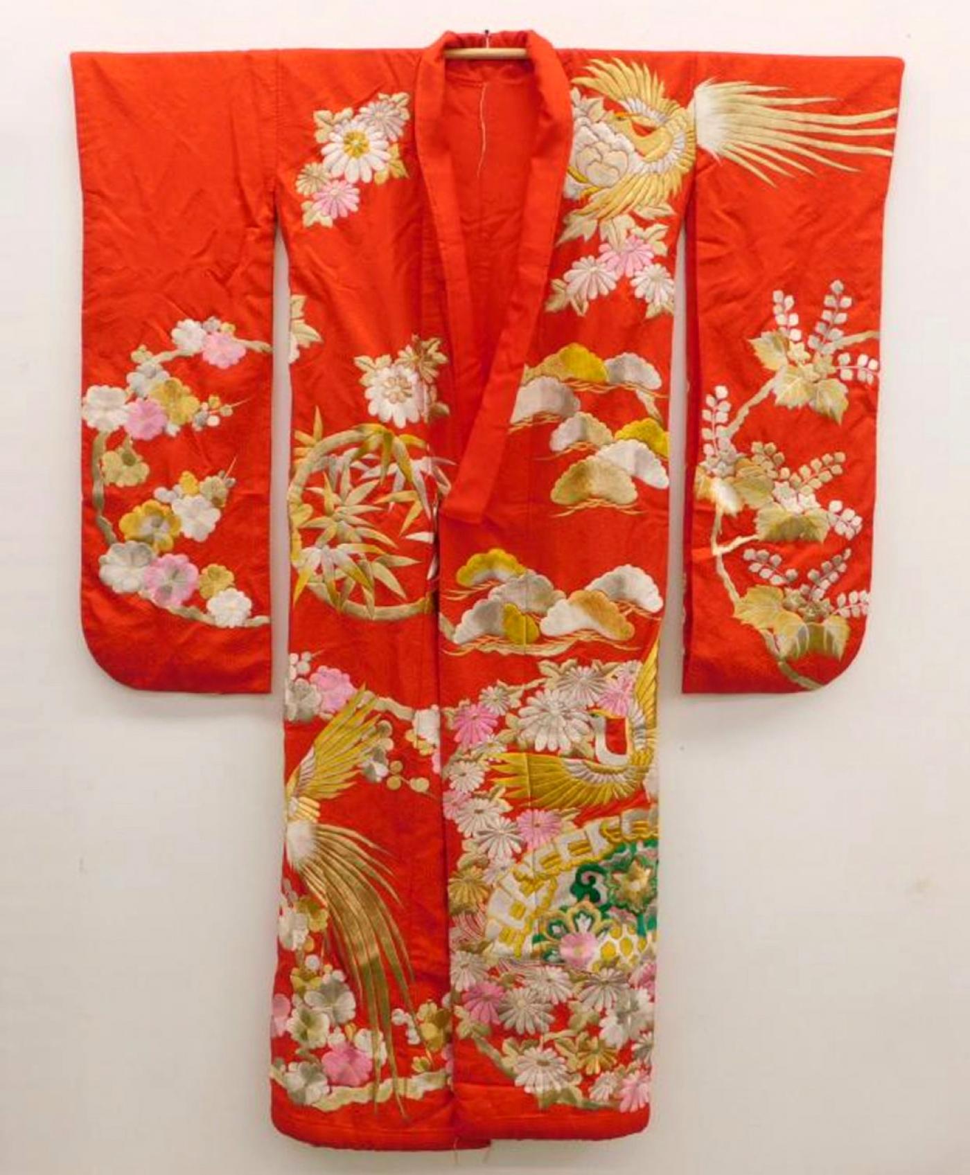 Exceptional Embroidered Japanese Ceremonial Kimono