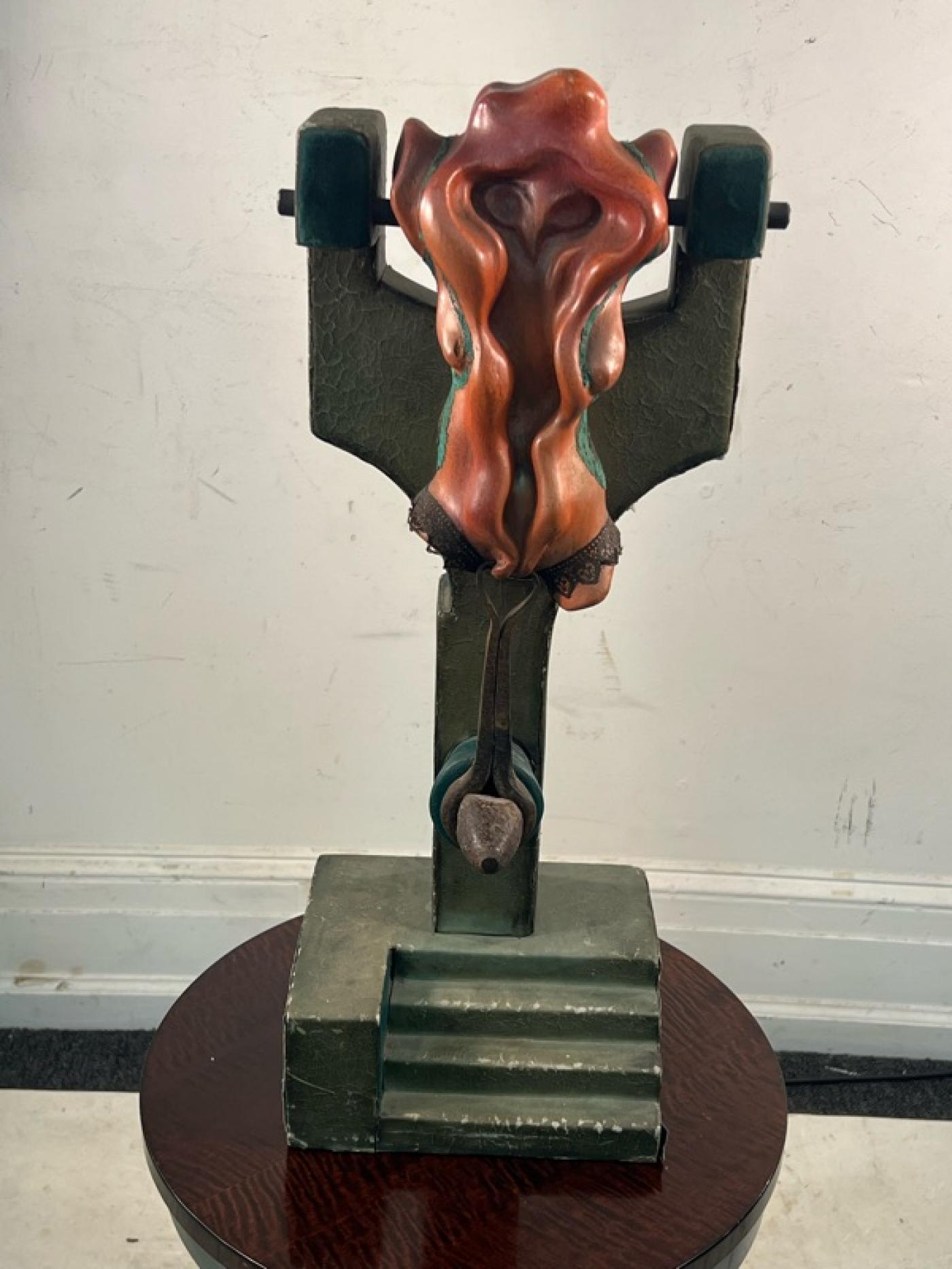 FRED POWELL - SURREALIST EROTIC FEMALE NUDE BONDAGE SCULPTURE BY FRED POWELL