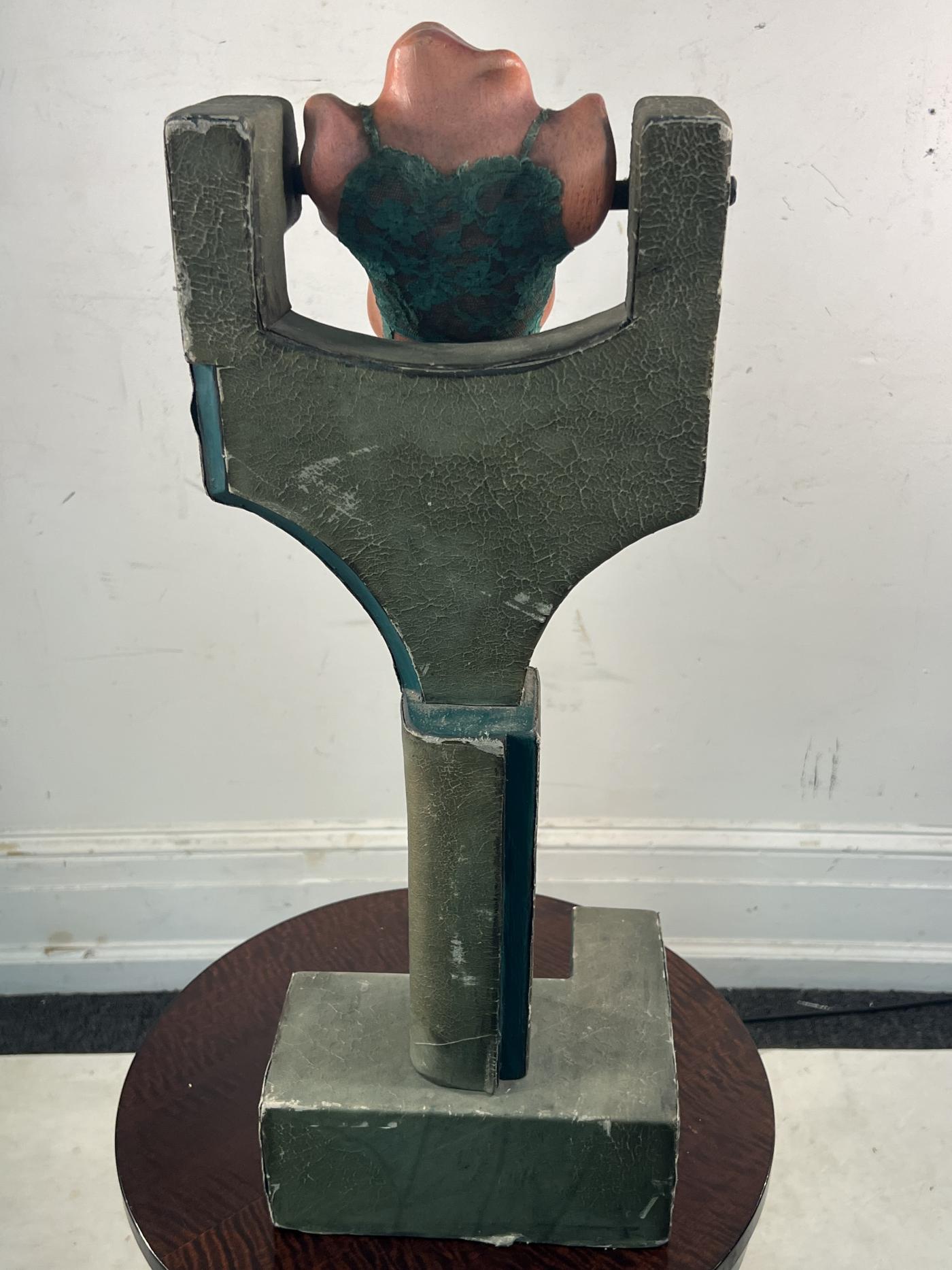 FRED POWELL - SURREALIST EROTIC FEMALE NUDE BONDAGE SCULPTURE BY FRED