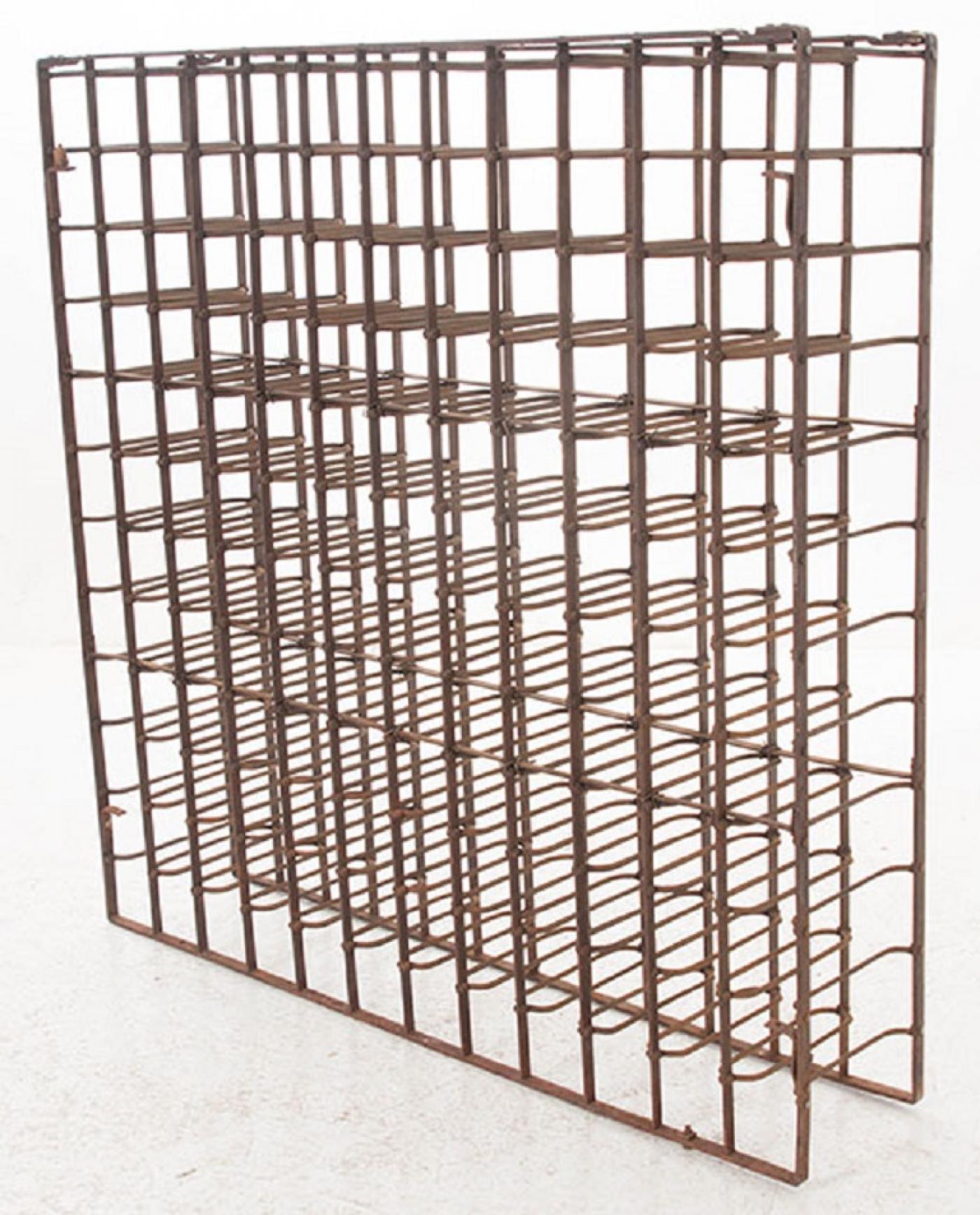 FRENCH 19TH CENTURY HAND IRON WINE RACK