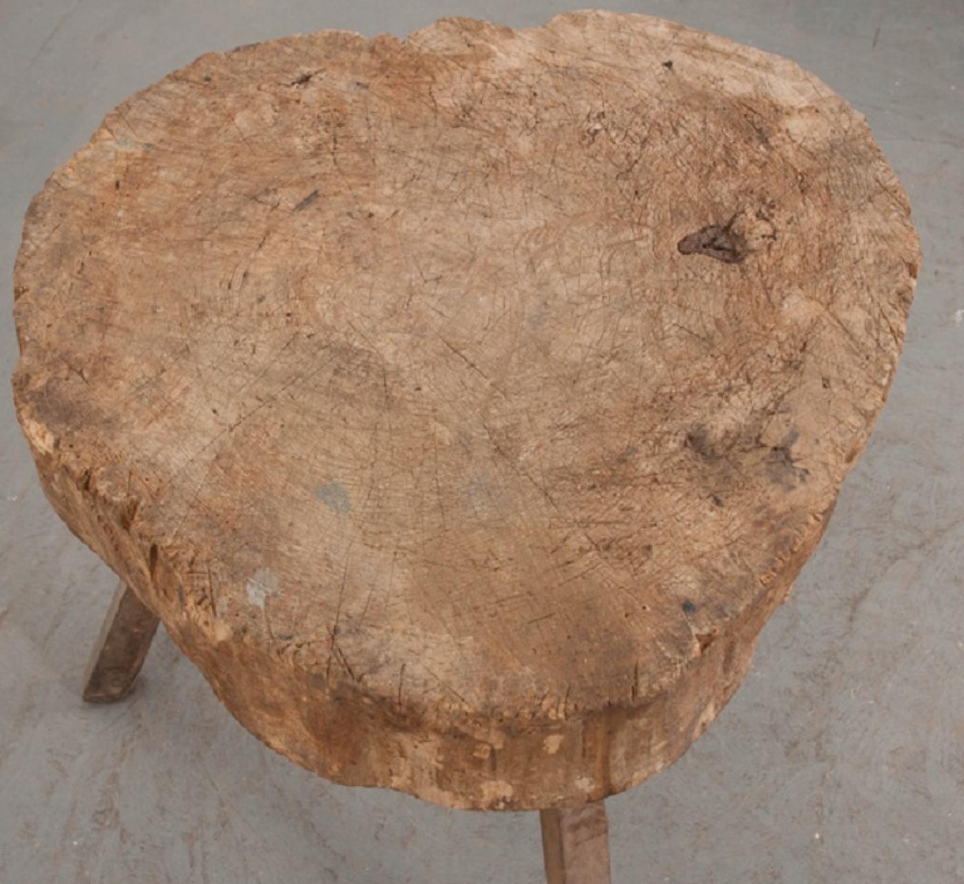 FRENCH 19TH CENTURY PROVINCIAL “TREE-TRUNK” CHOPPING BLOCK