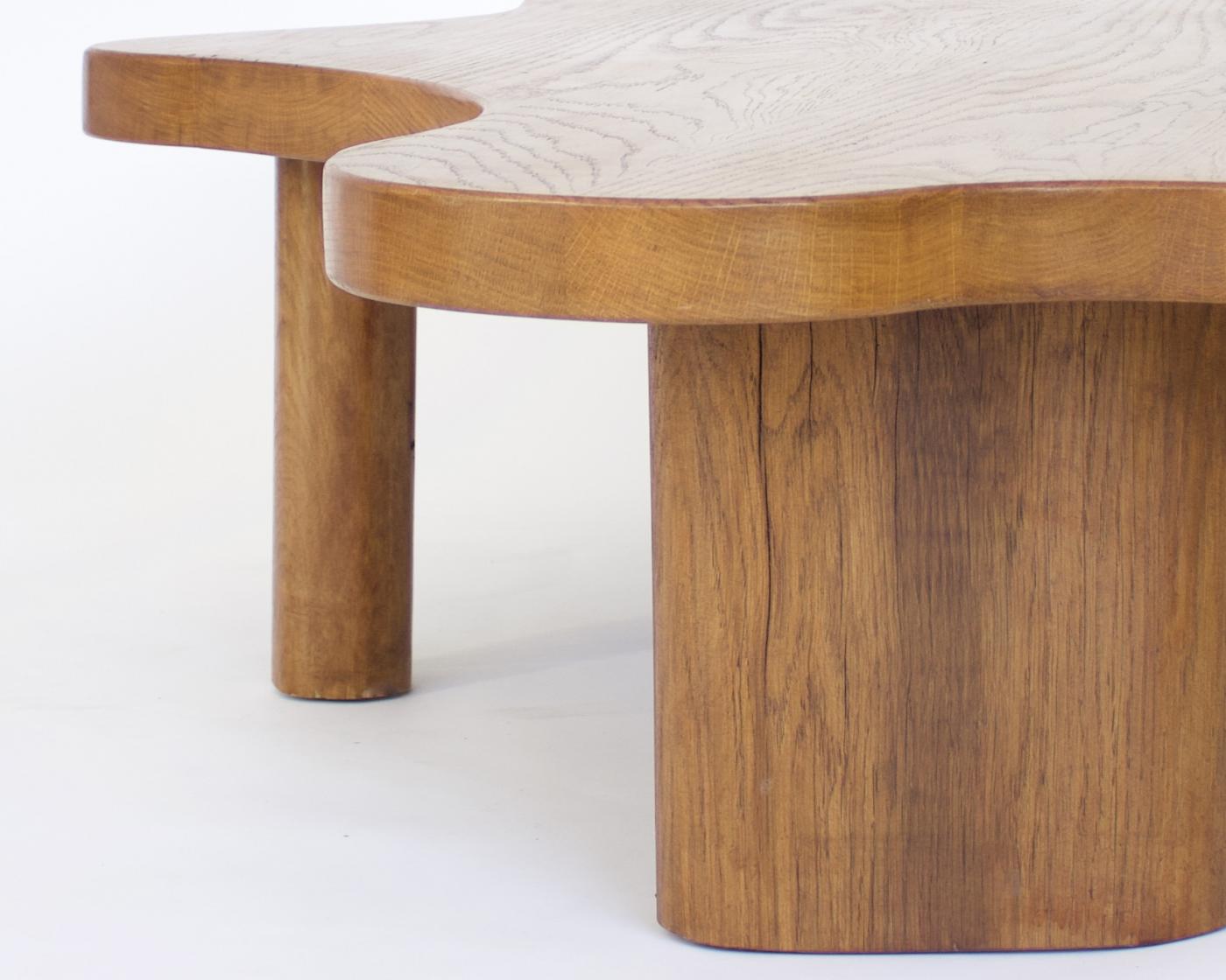 FRENCH OAK FREEFORM ORGANIC MODERN LOW COFFEE TABLE