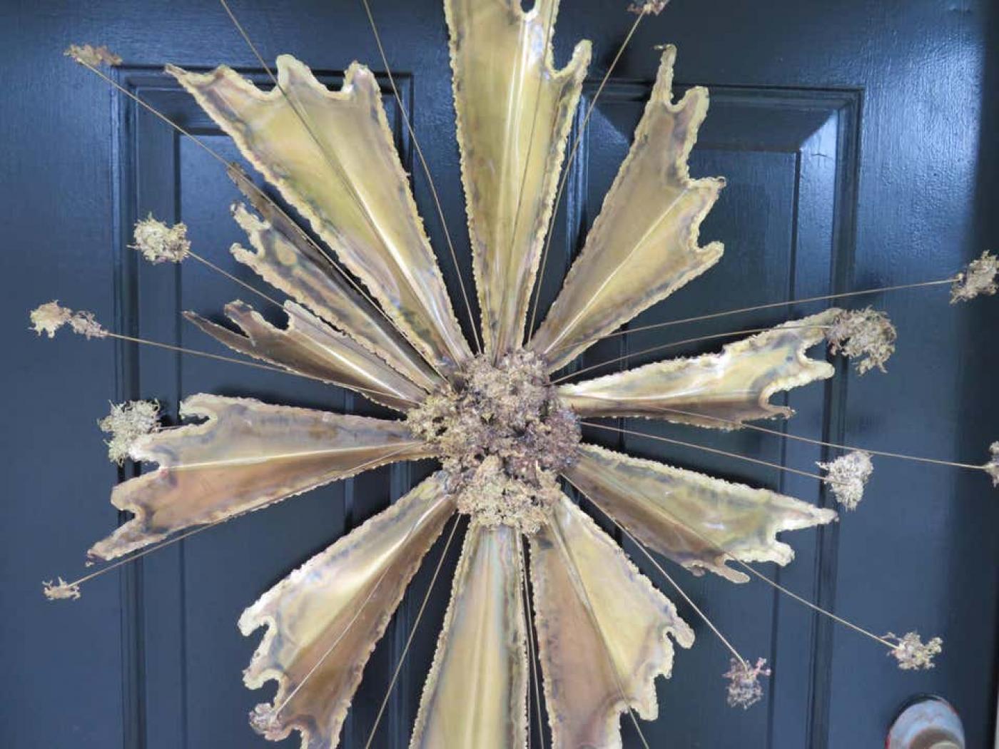 Fabulous Brutalist Brass Starburst Sunburst Wall Sculpture, Mid-Century ...